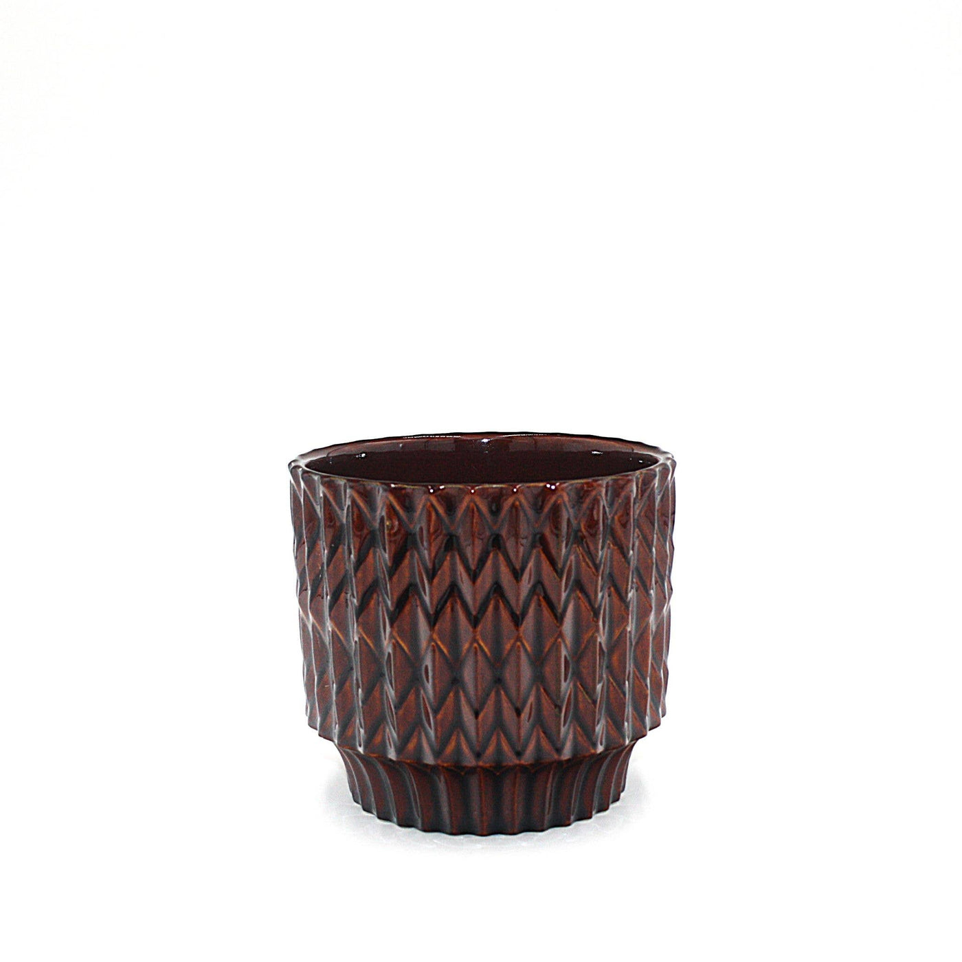 Potted - Medium Trippy Burnt Umber - Planter