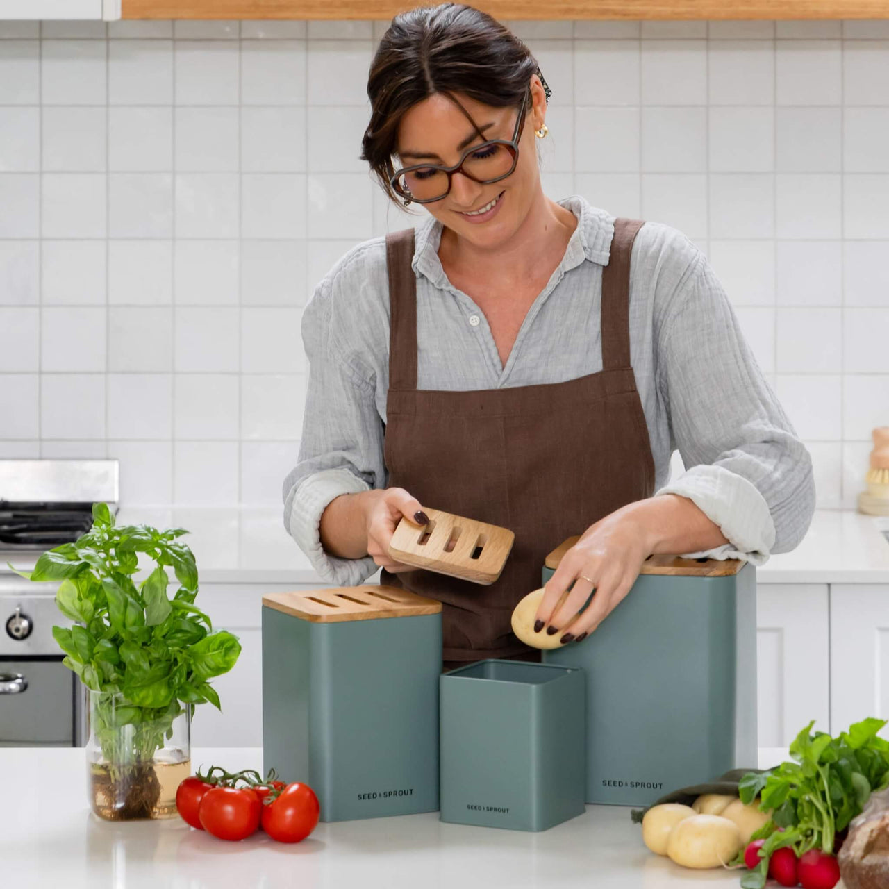 Seed & Sprout - Eucalyptus Storage Container - Vegetable Box