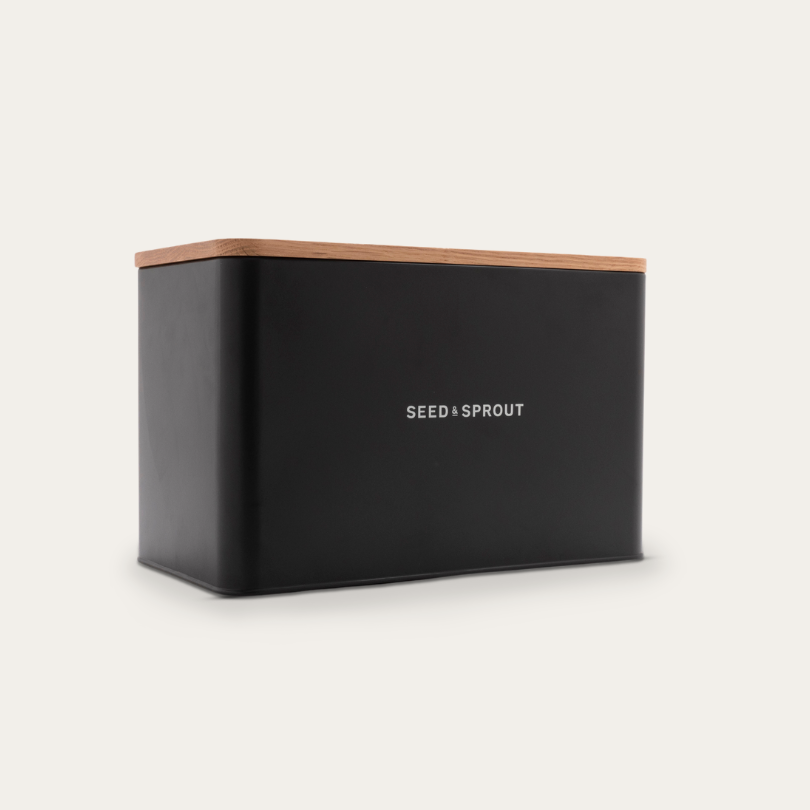 Seed & Sprout - Liquorice Stainless Steel - Bread Box