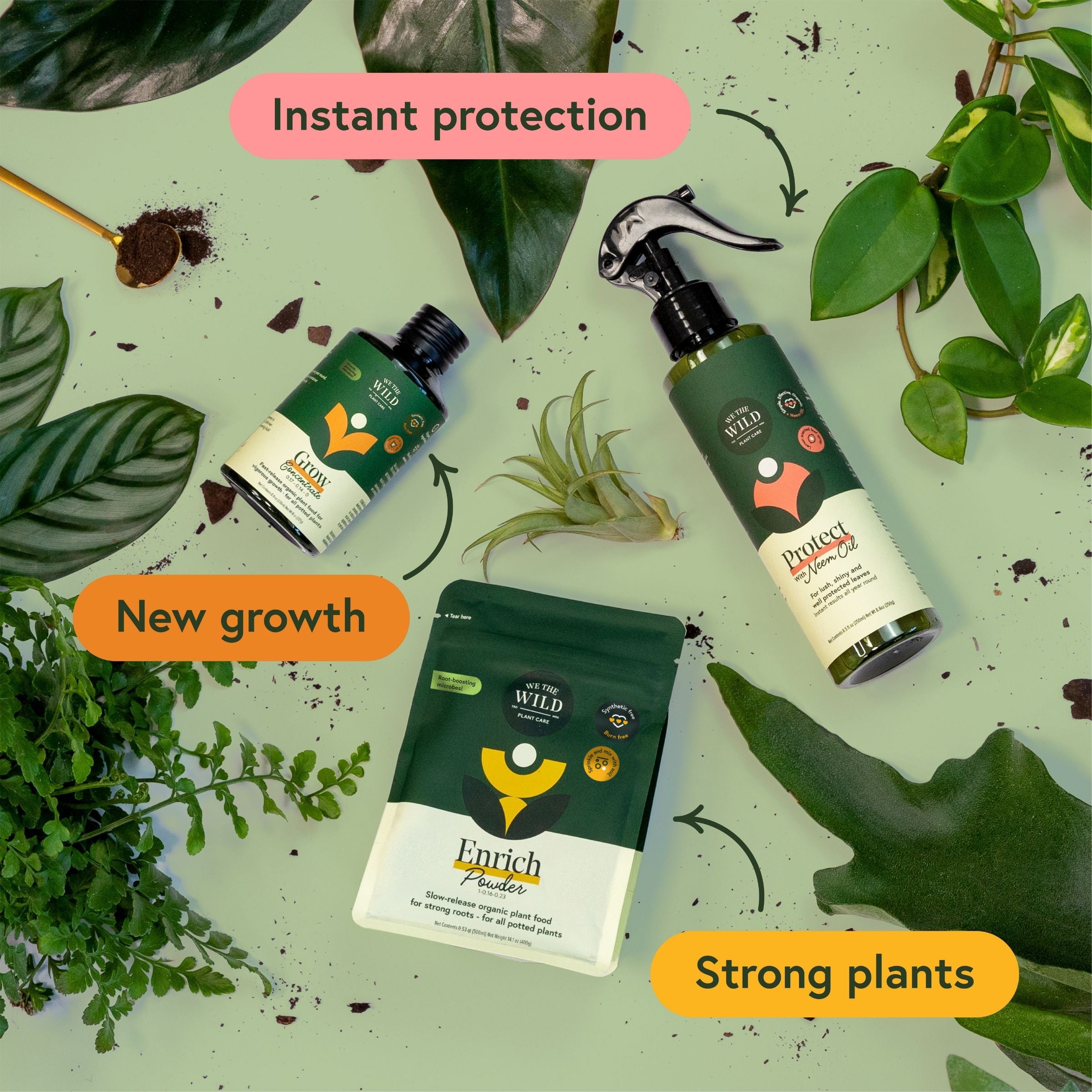 We The Wild Grow, Enrich and Protect trio