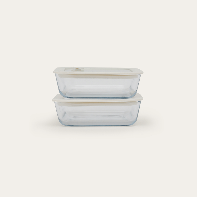 Seed & Sprout Square Glass Food Container 1100ml