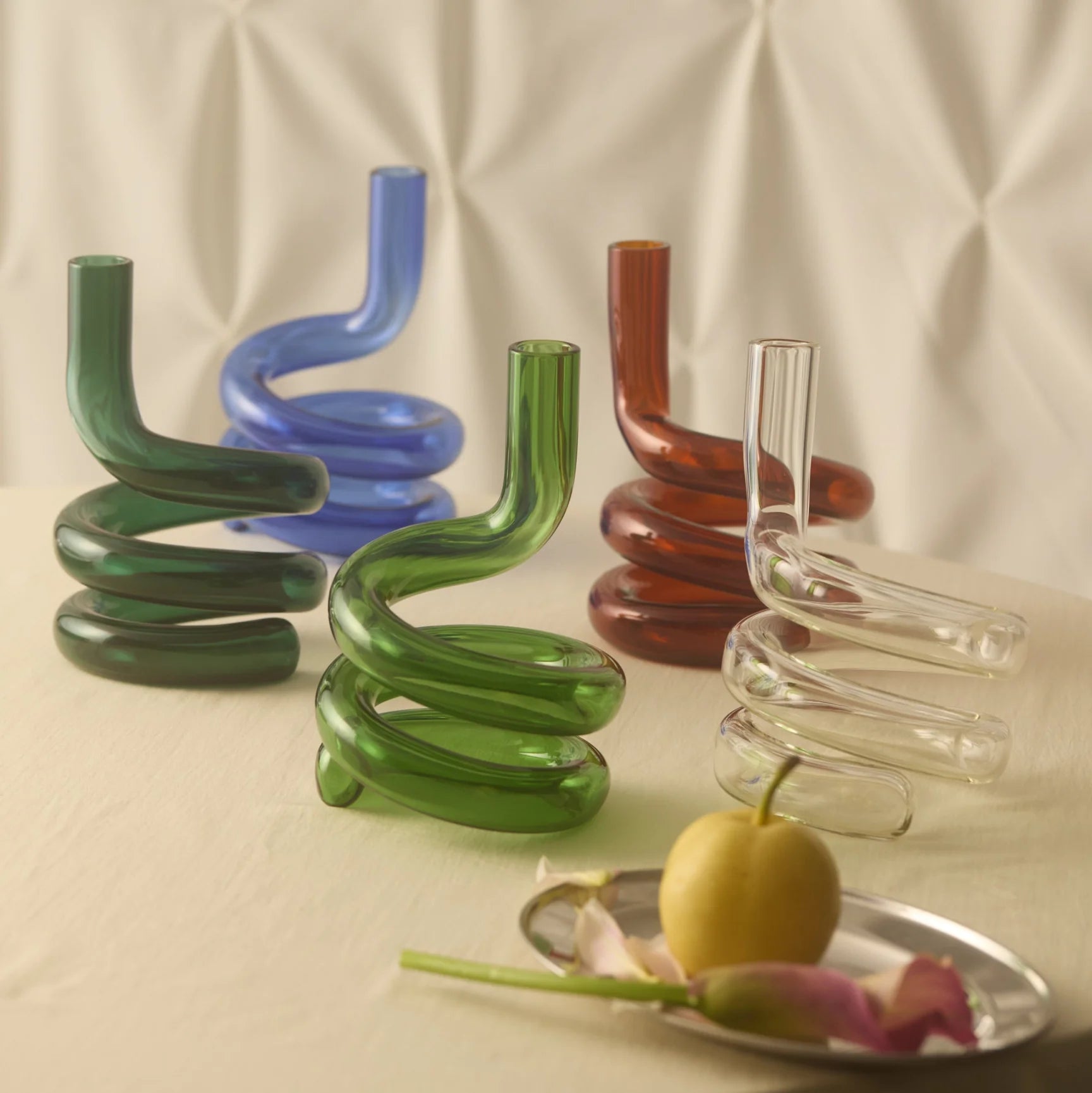 House of Nunu - Teal Glass Cobra - Vase