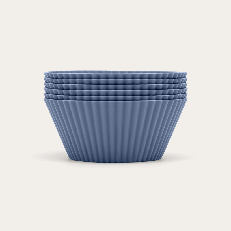 Seed & Sprout large silicone muffin cups in Blueberry, 6 pack