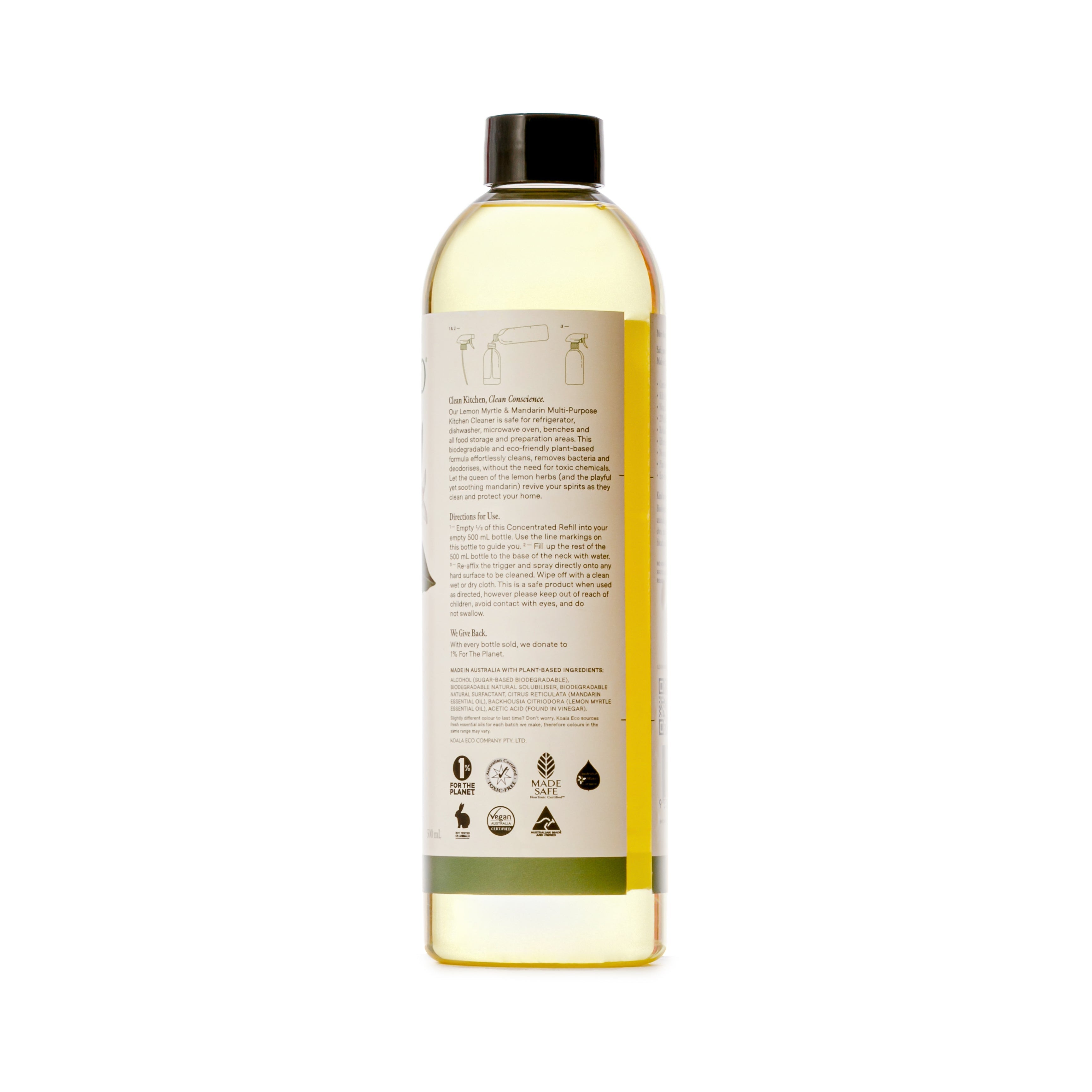 Koala Eco - Natural Lemon Myrtle & Mandarin Multi-Purpose Concentrated Refill - Kitchen Cleaner