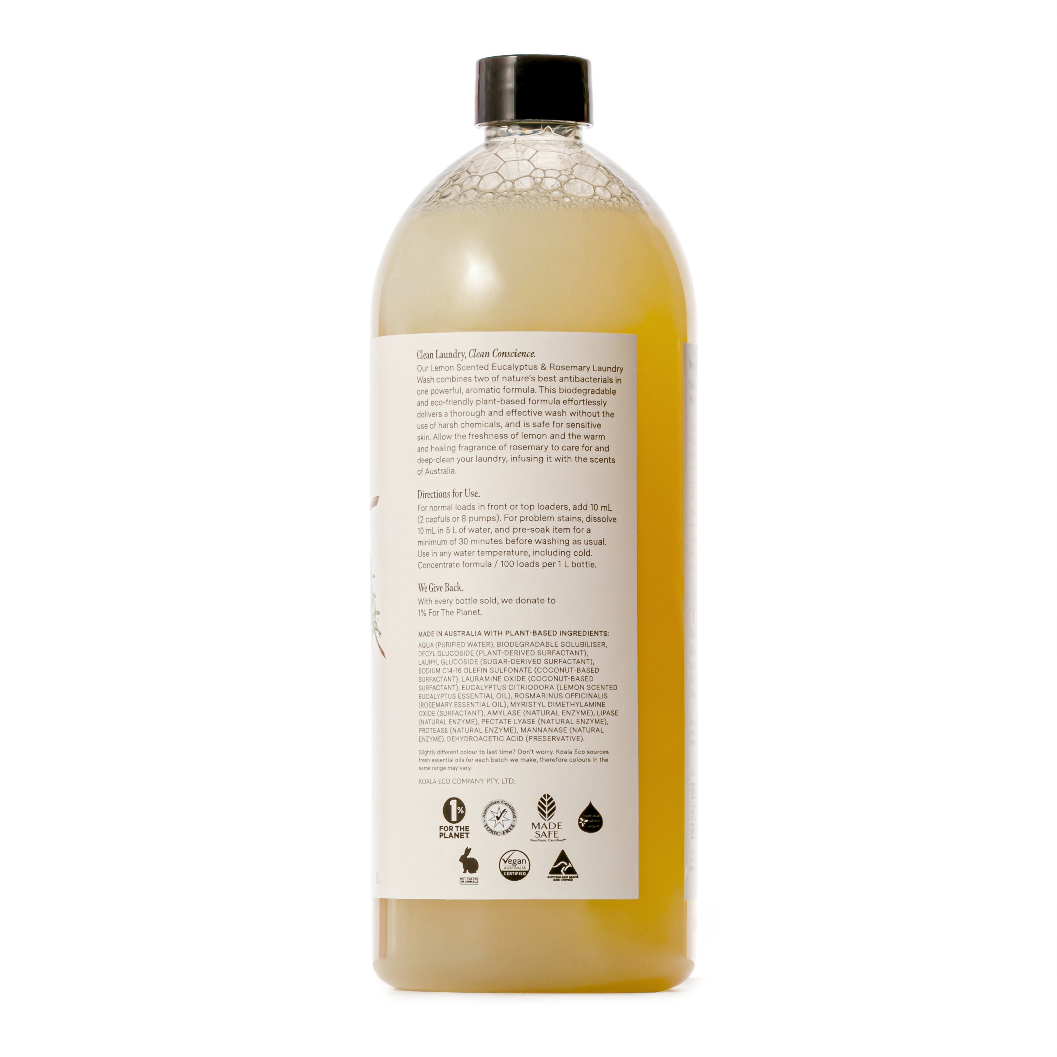 Koala Eco - Natural Lemon Scented Eucalyptus & Rosemary - Laundry Wash