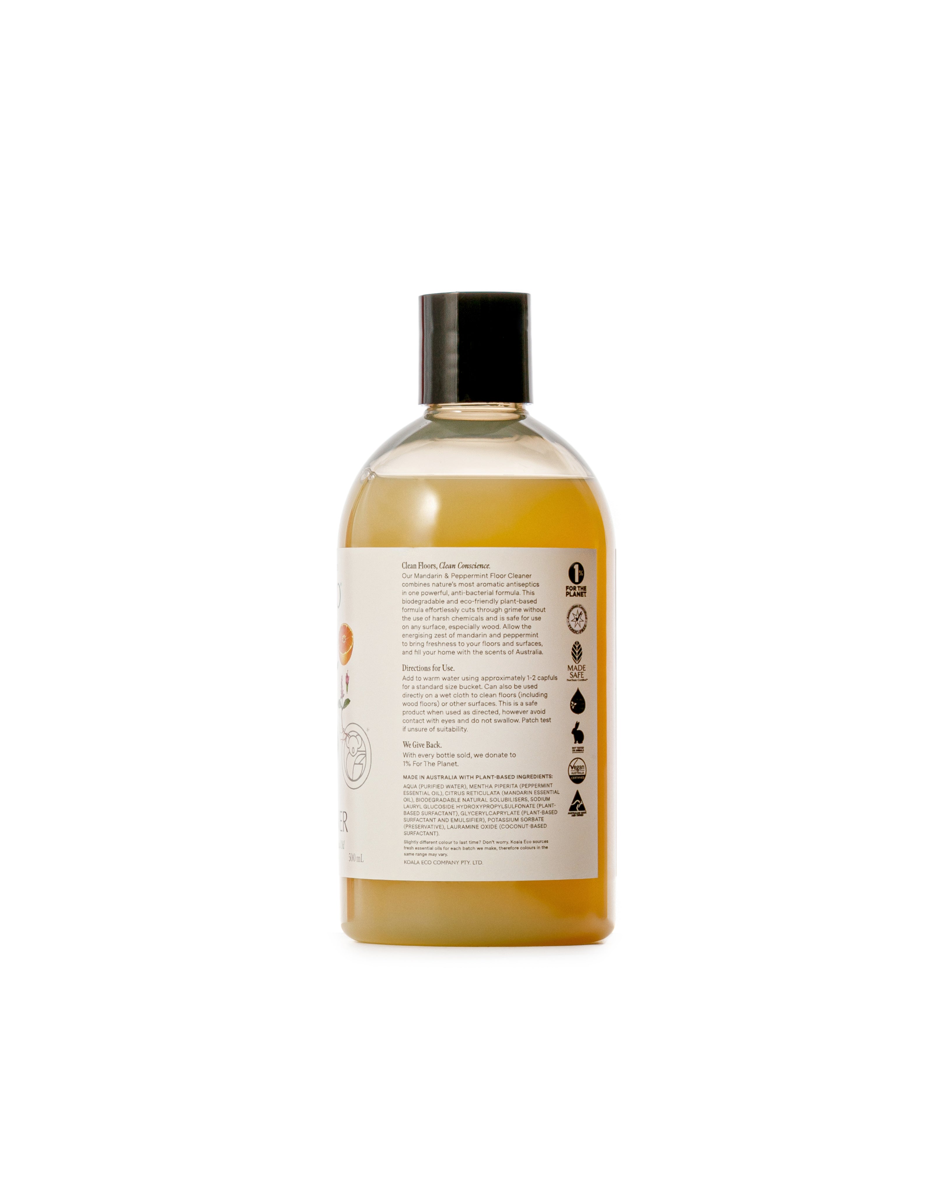 Koala Eco - Natural Mandarin, Peppermint Essential Oil - Floor Cleaner