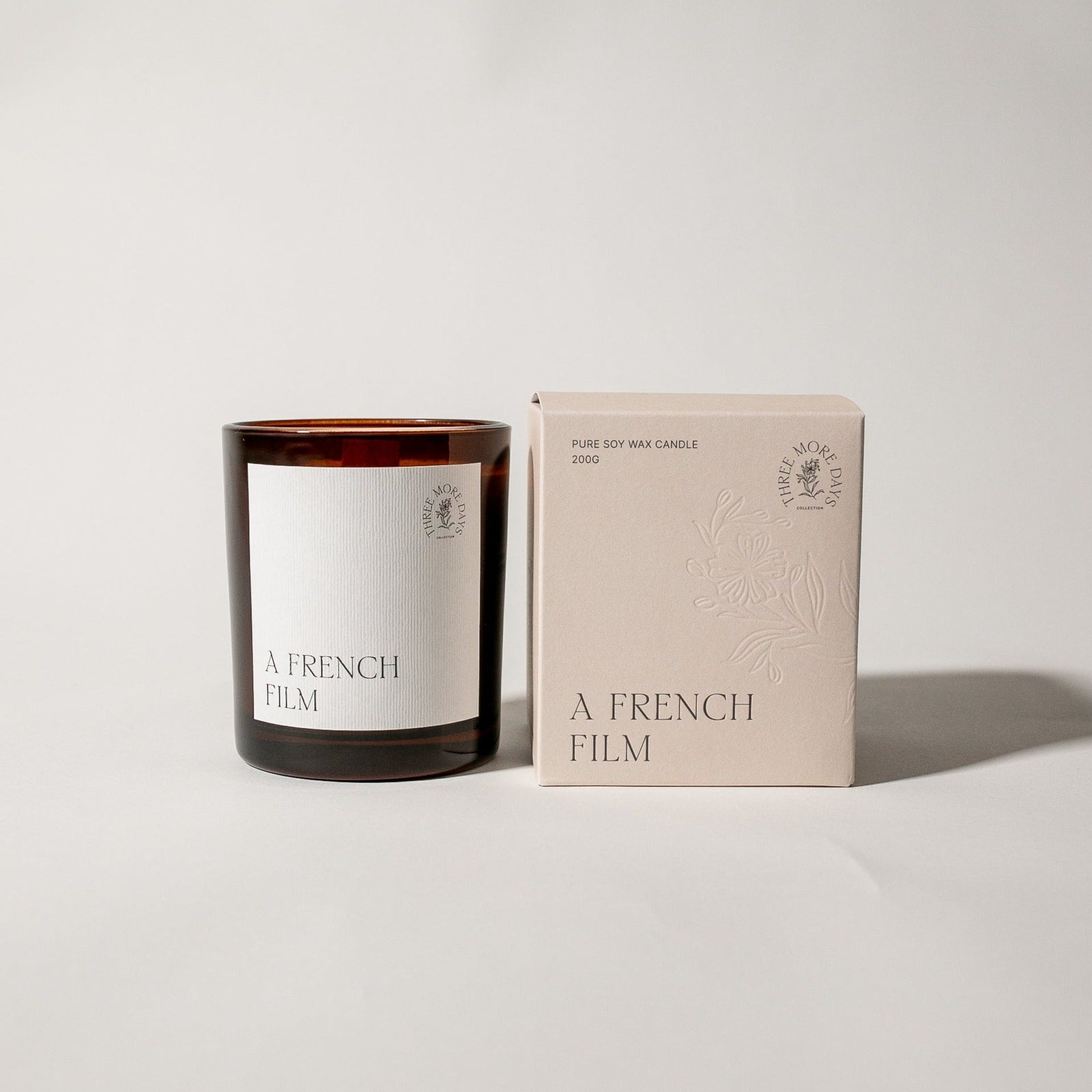 Three More Days - A French Film Sea Salt Ambrette Seeds Sandalwood Sage Amber - Candle