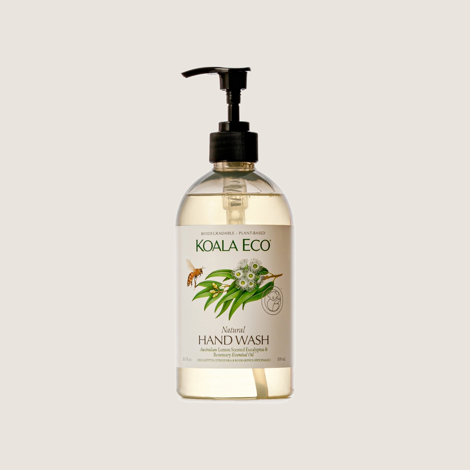 Koala Eco Lemon-Scented Eucalyptus and Rosemary hand wash, 500ml recycled bottle