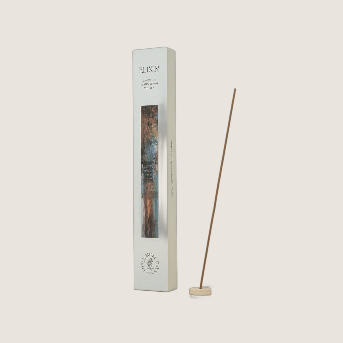 Three More Days Elixir incense sticks, lavender ylang-ylang vetiver