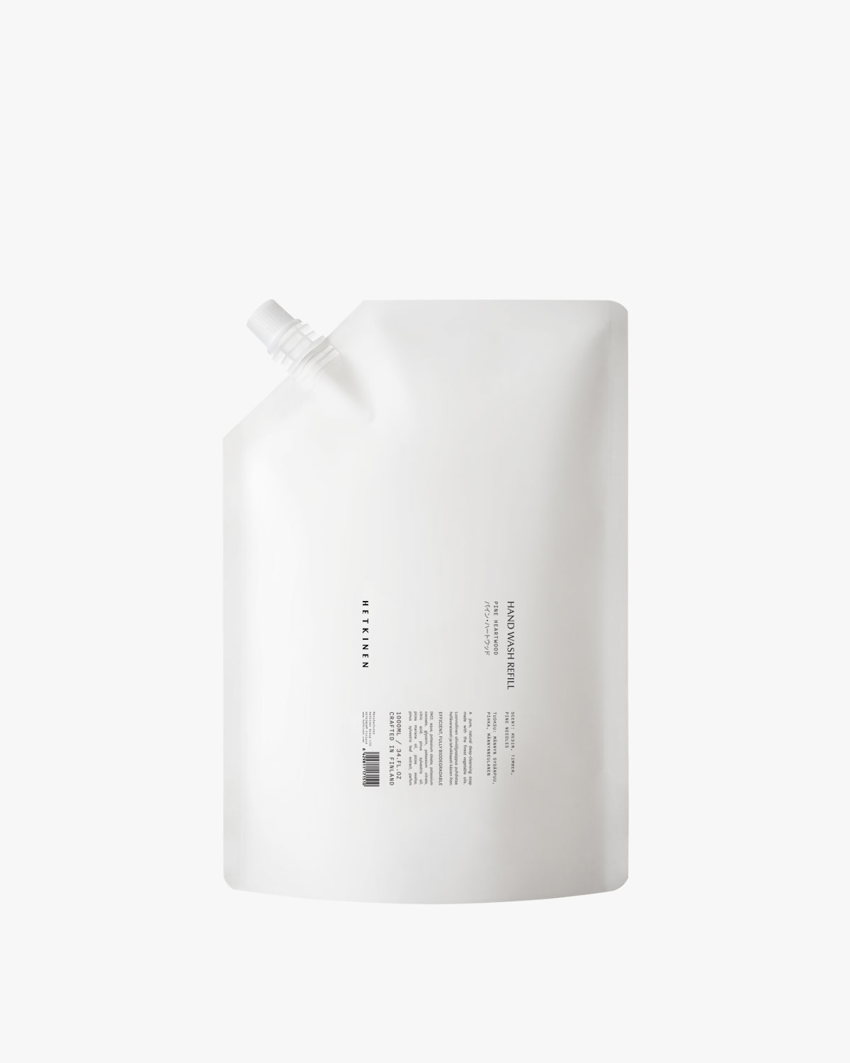 Hetkinen Pine Heartwood hand wash 1 litre refill pouch