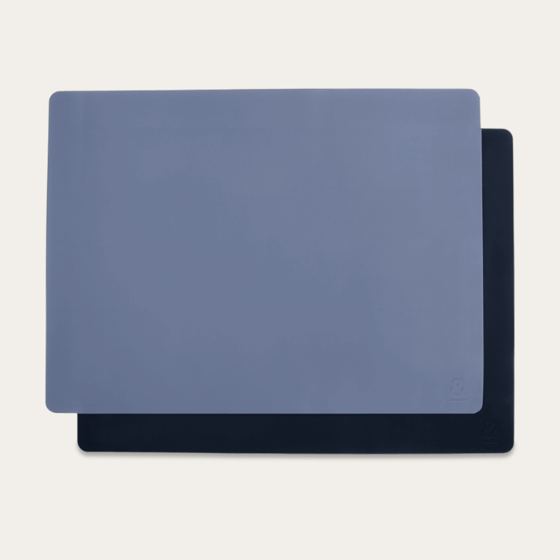 Blueberry silicone baking mat lining a tray