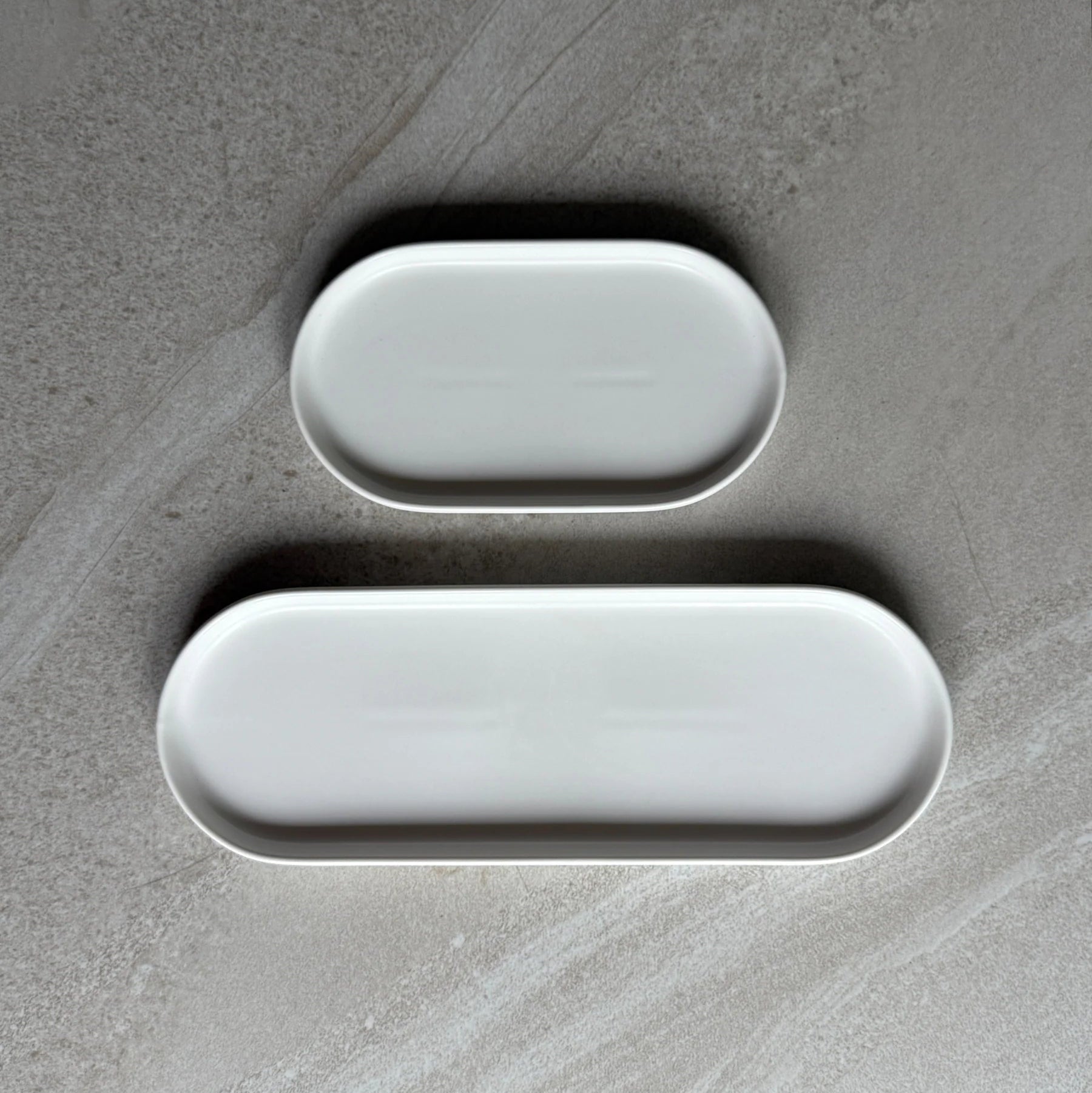 Murchison-Hume - White Large Oval Catchall - Tray