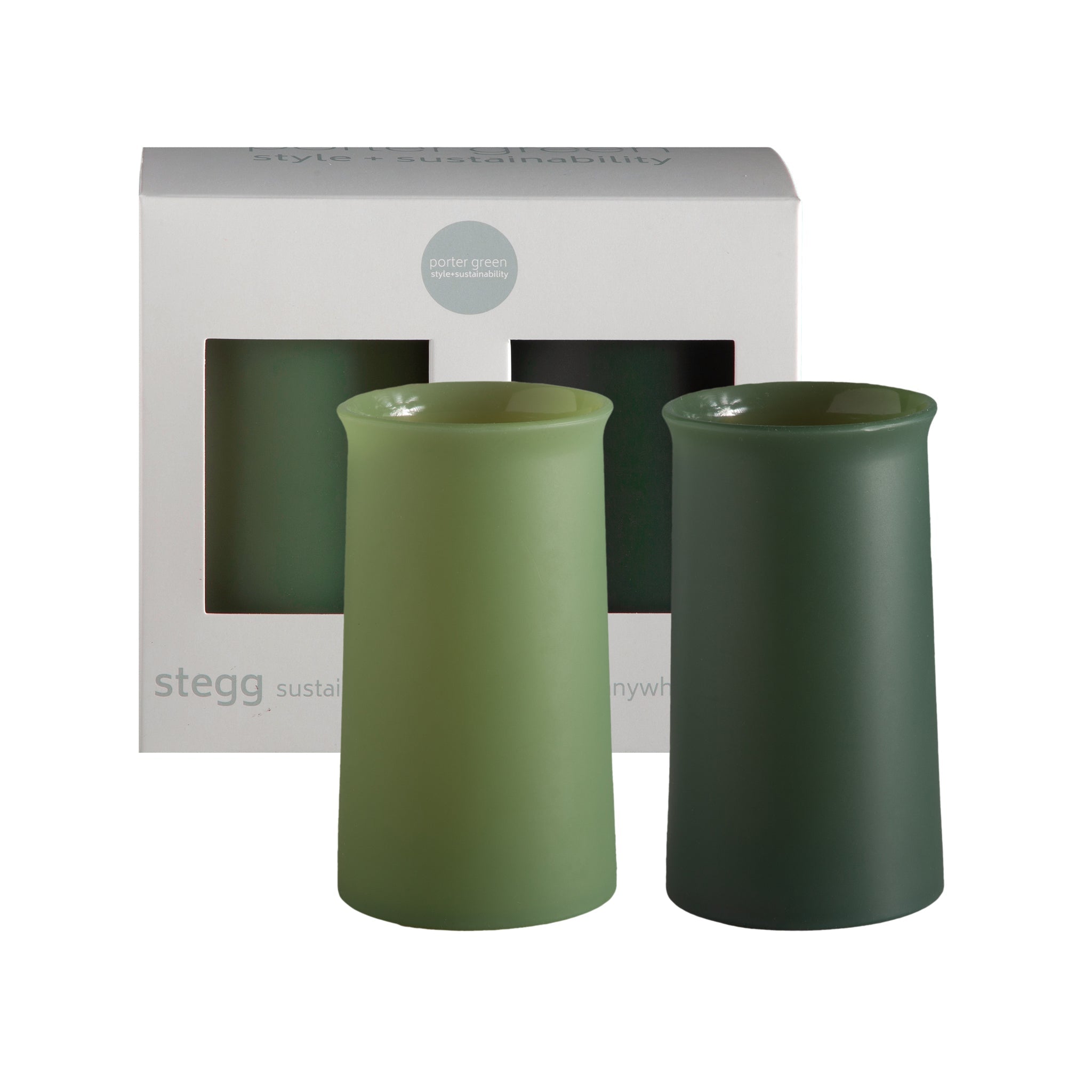 Porter Green Sage + Olive Unbreakable - Highball Glasses