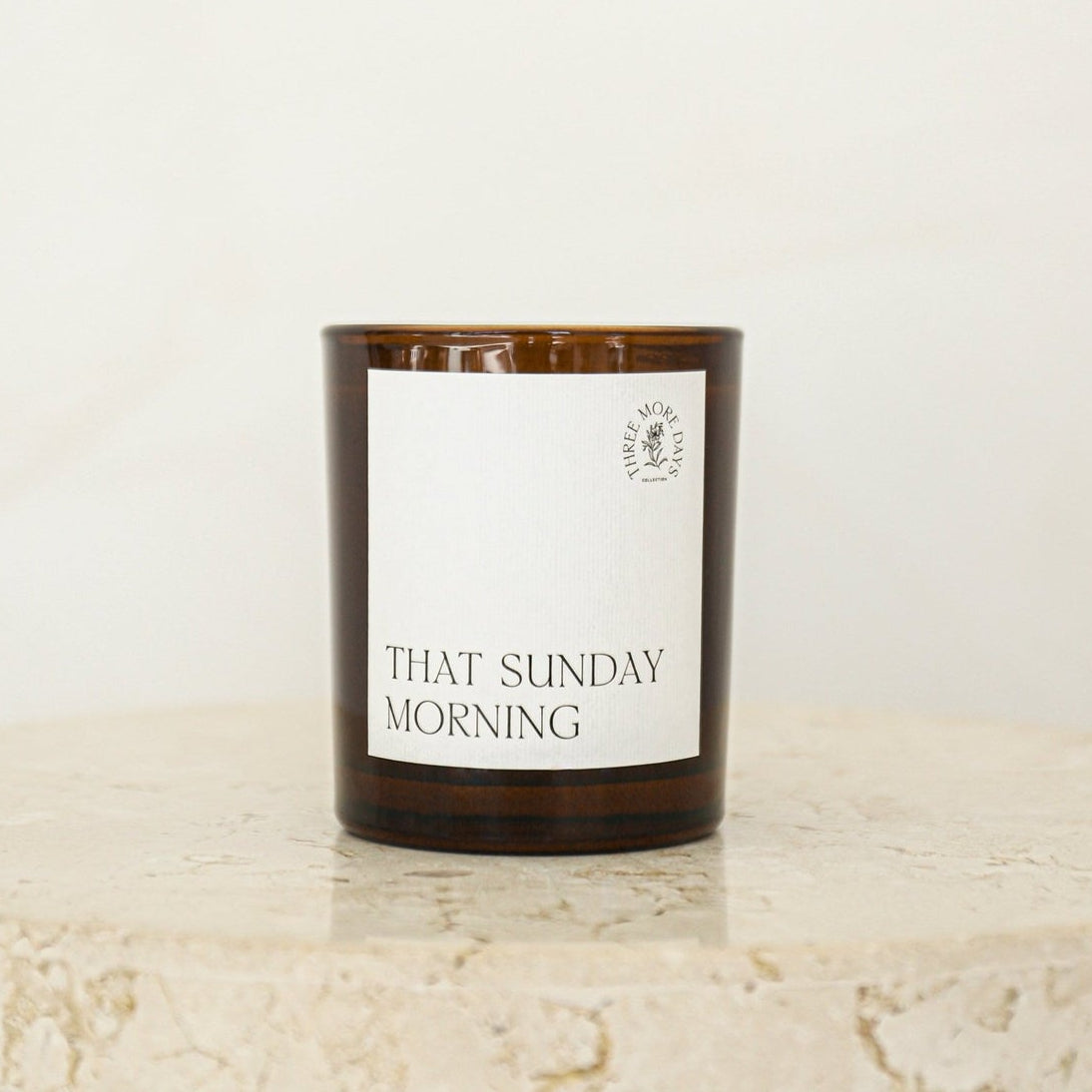 Three More Days - That Sunday Morning Pine Needle Grape Neroli Cedarwood Mandarin Amber - Candle