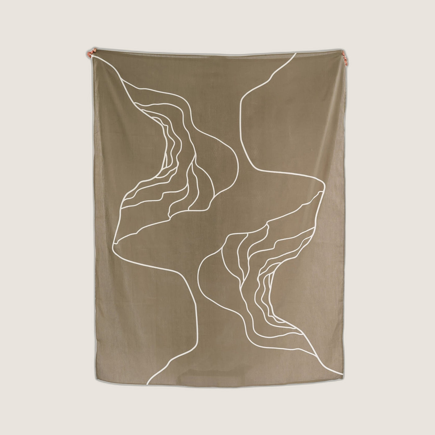 The Organic Company Reconnect Wrap in Clay on greige