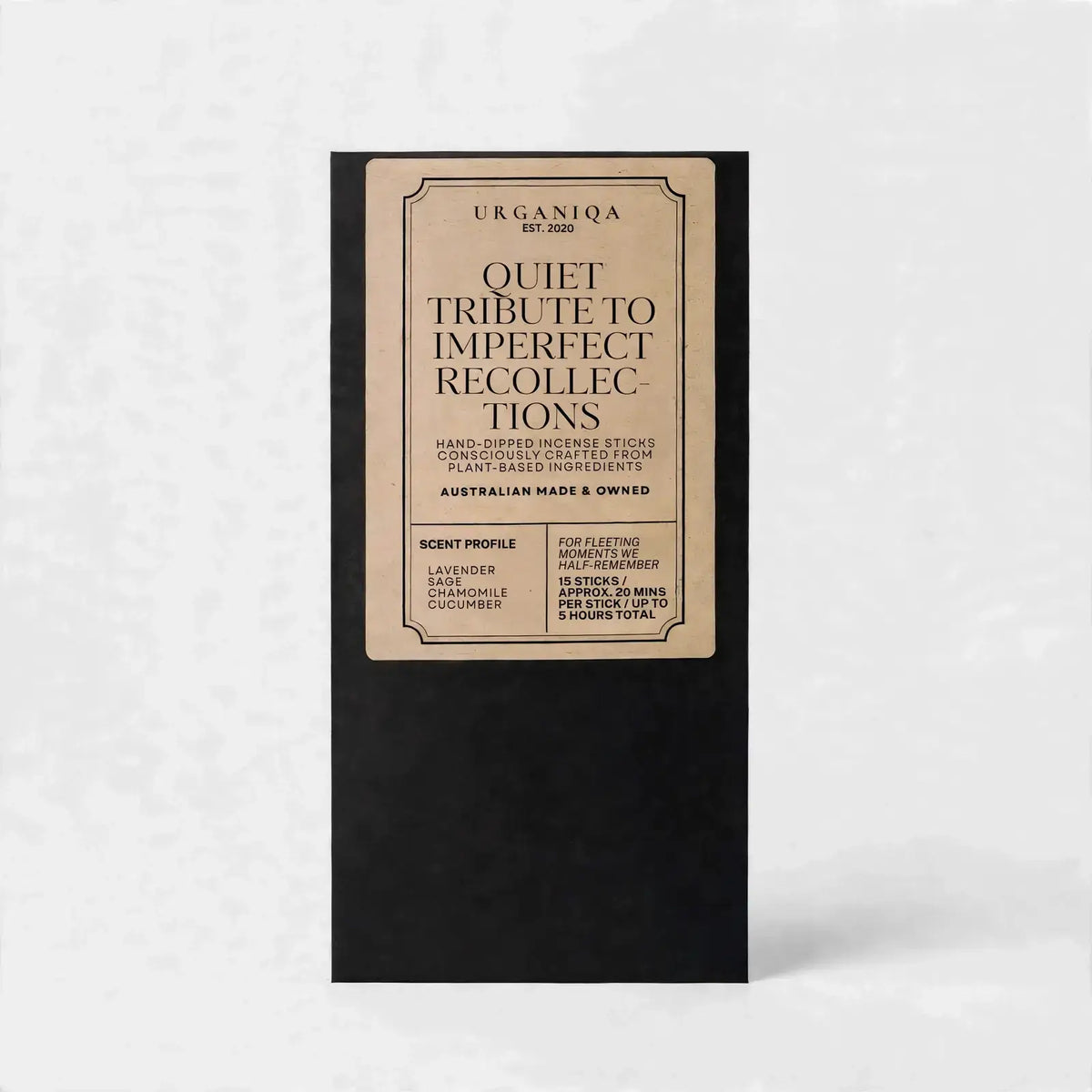 Urganiqa Quiet Tribute to Imperfect Recollections incense sticks