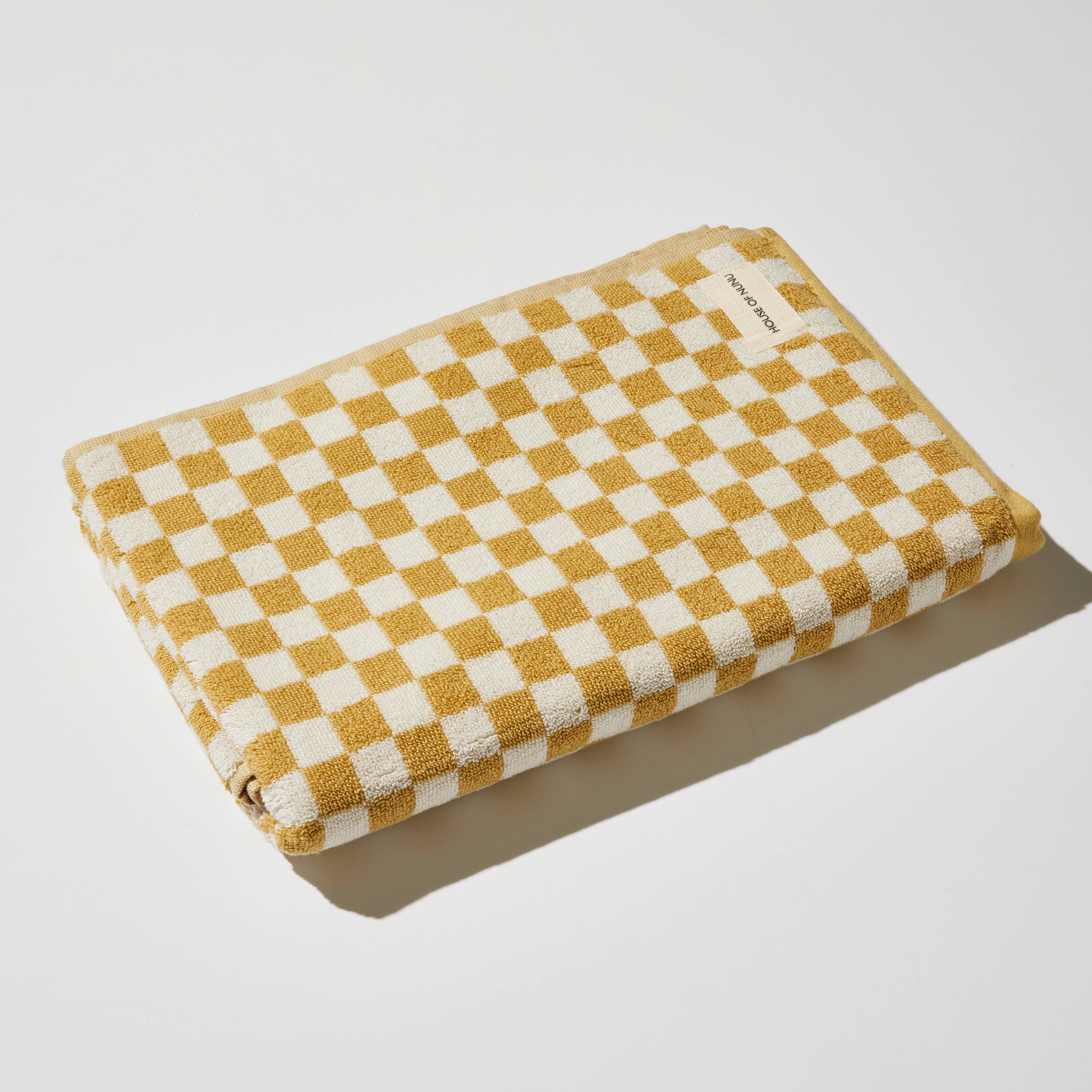 House of Nunu - Yellow Check - Bath Towel