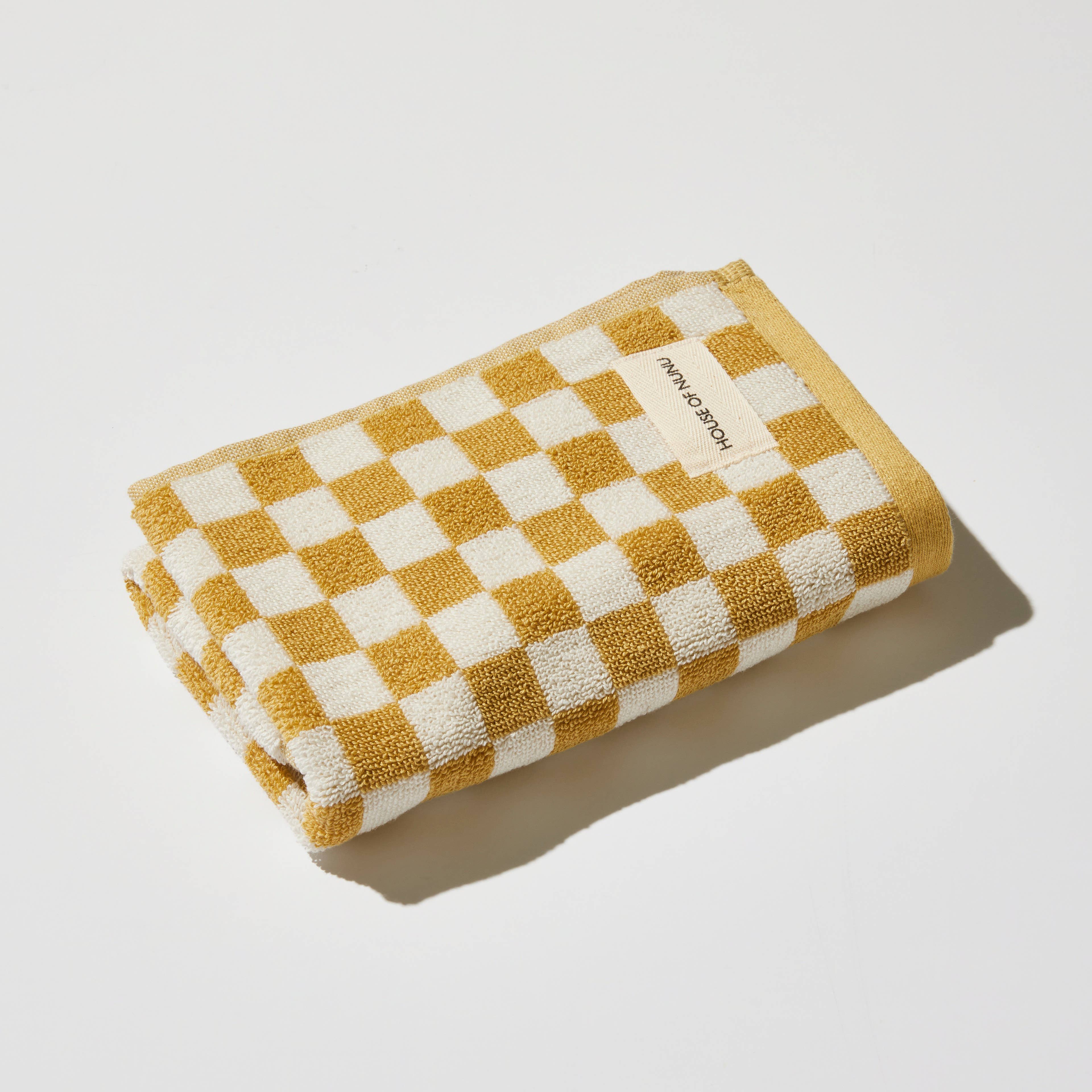 House of Nunu - Yellow Check - Hand Towel