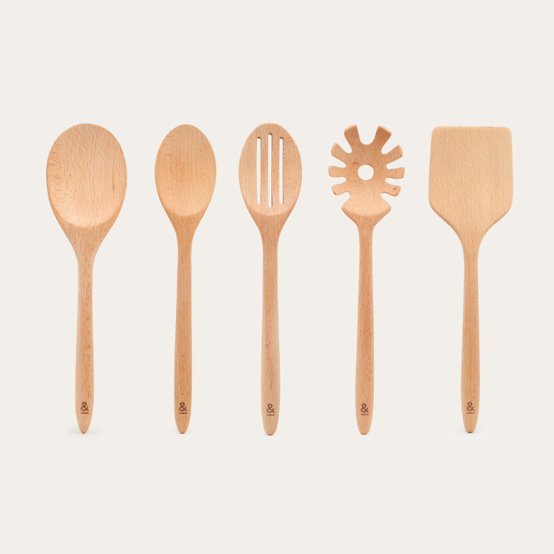 Seed & Sprout beechwood cooking utensil set