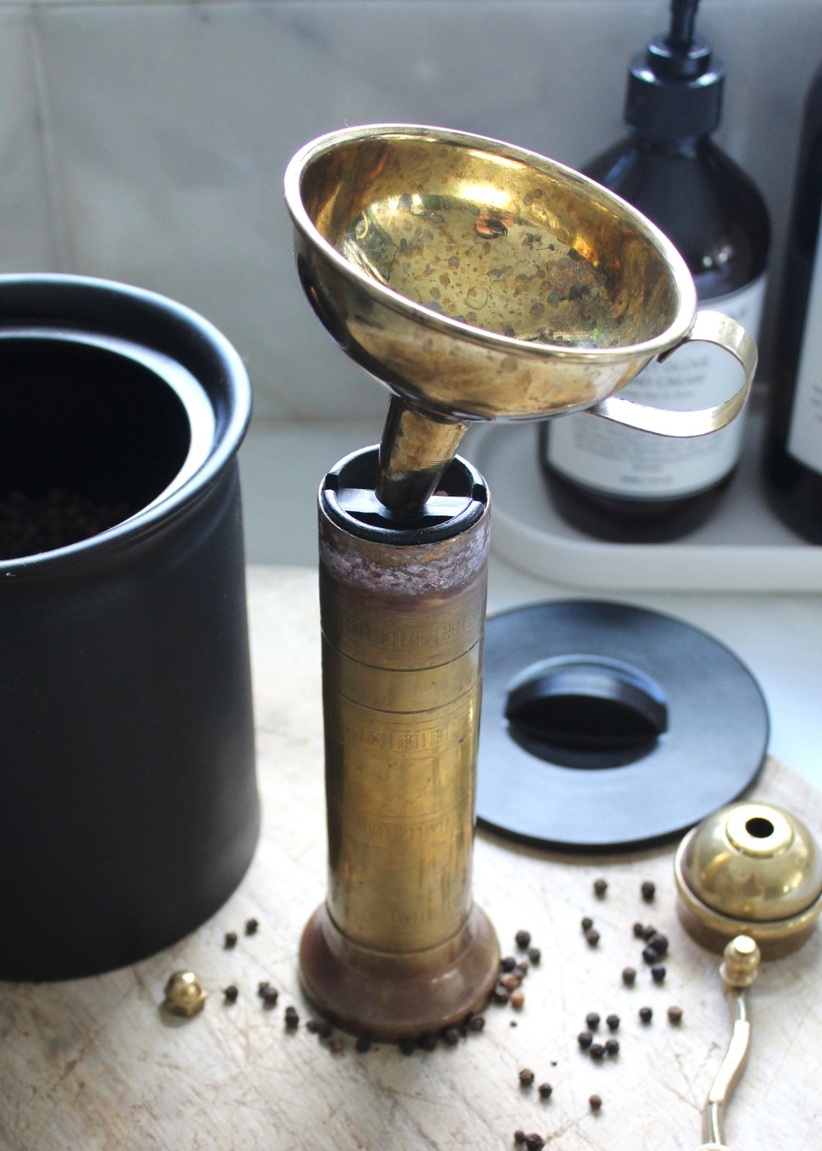 Murchison-Hume solid brass funnel