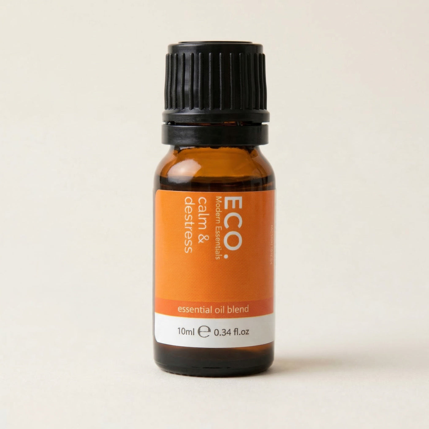 Eco Modern Essentials Calm & Destress essential oil blend 10ml amber glass bottle