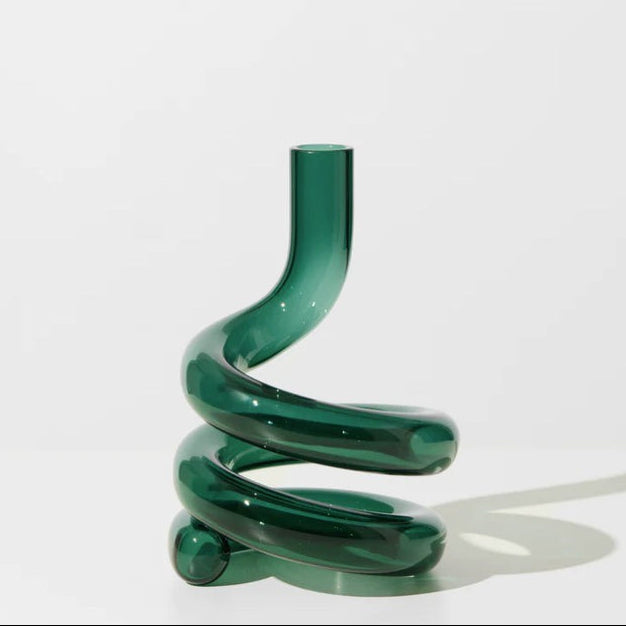 House of Nunu - Teal Glass Cobra - Vase