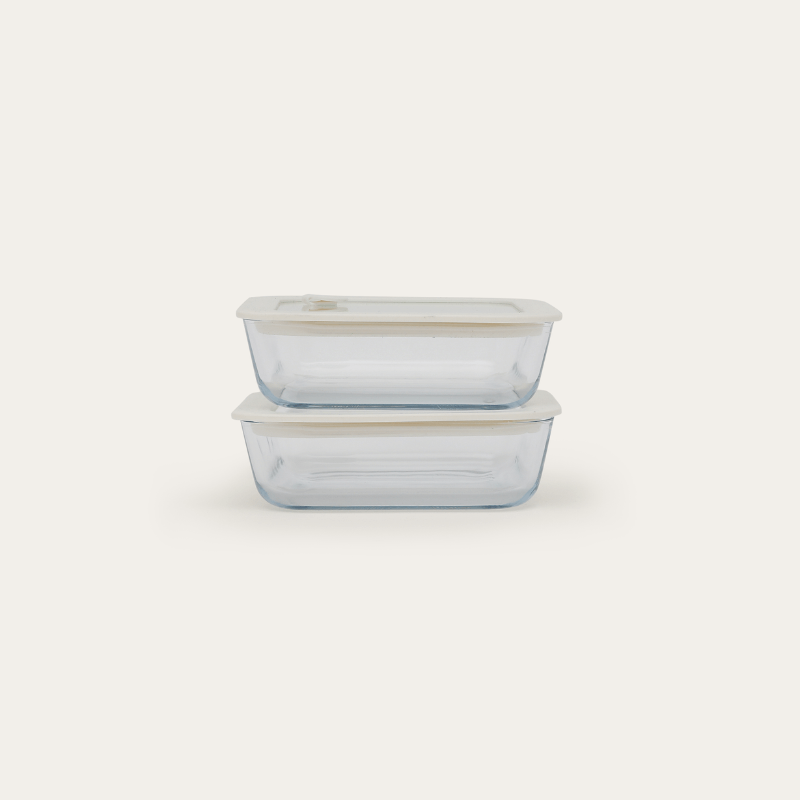 Seed & Sprout Square Glass Food Container 600ml