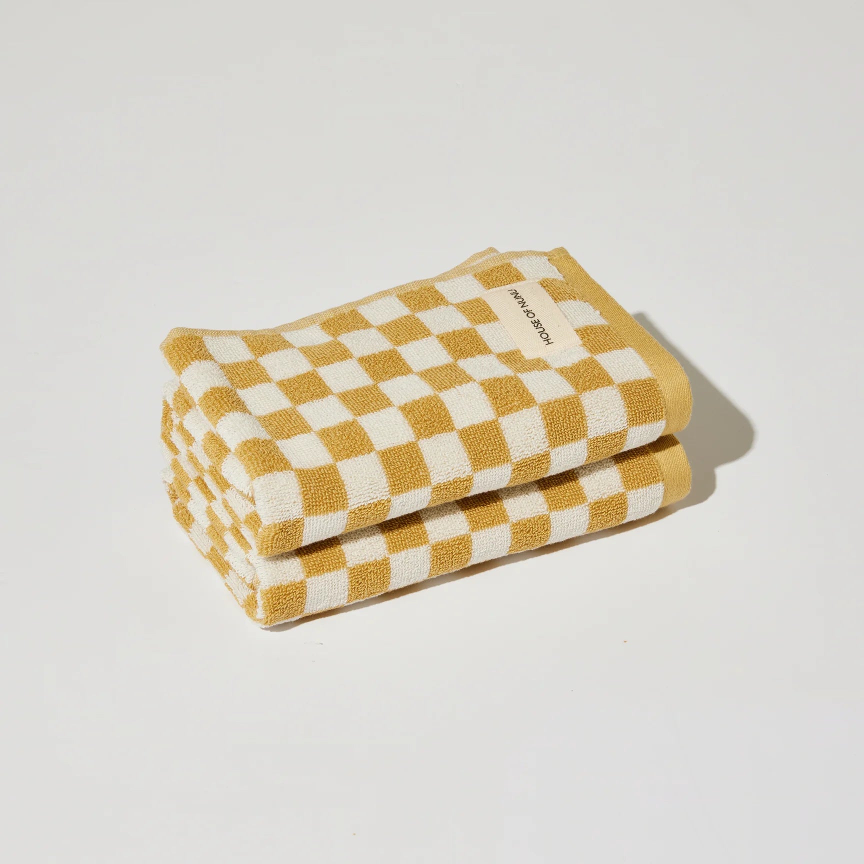 House of Nunu - Yellow Check - Hand Towel