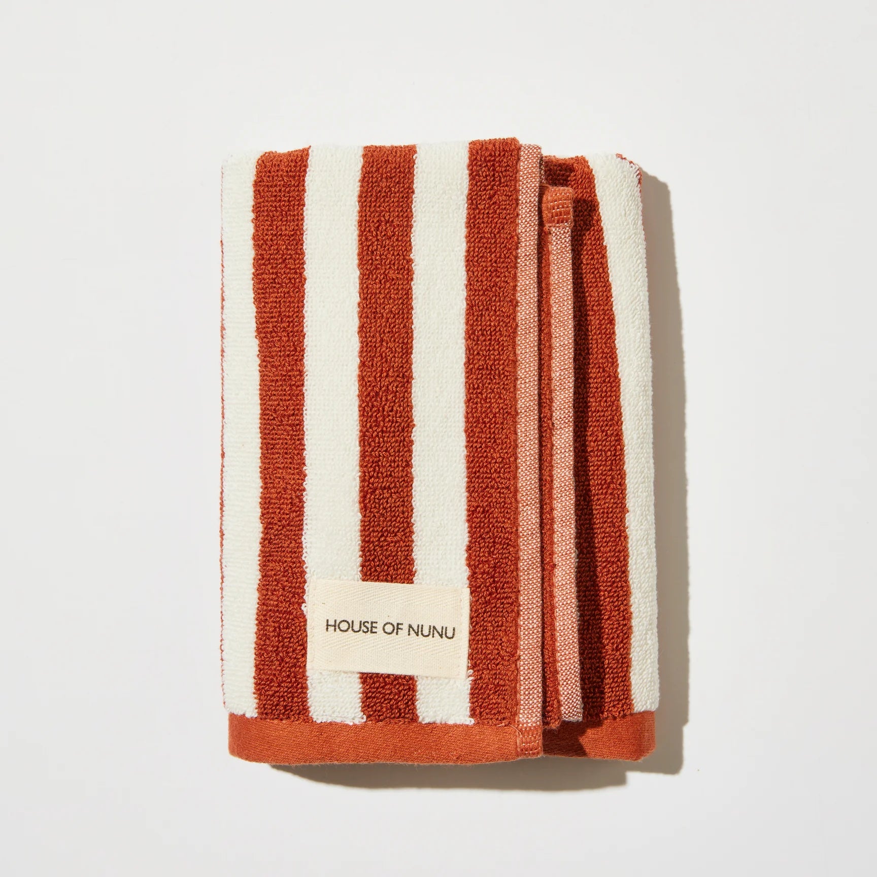 House of Nunu - Red Ochre Stripe - Hand Towel