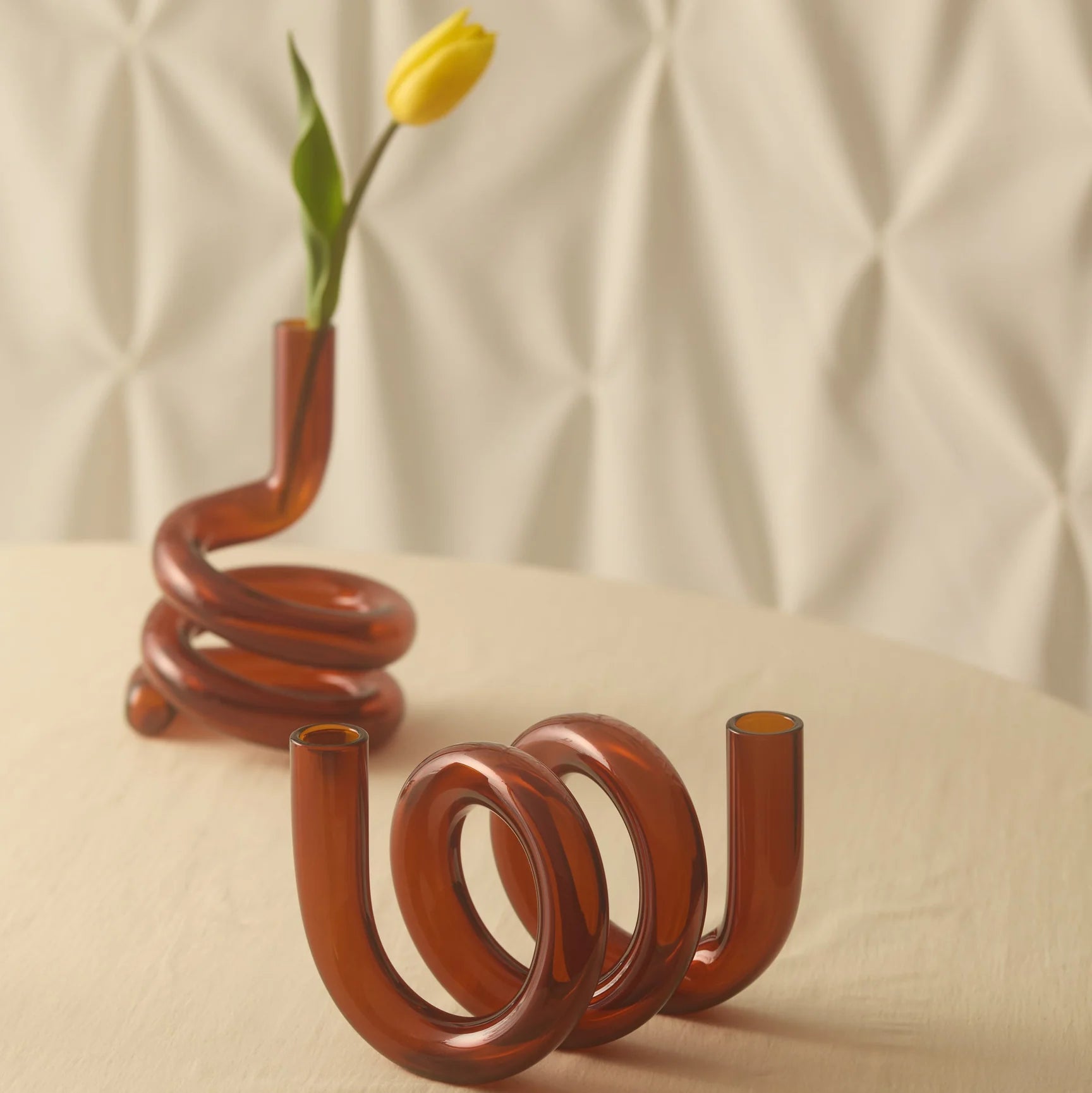 House of Nunu - Amber Glass Cobra - Vase