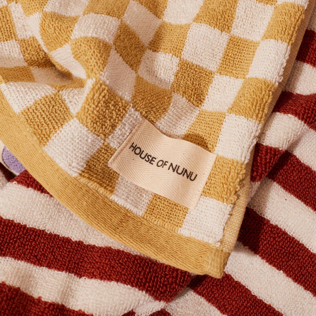 House of Nunu - Yellow Check - Hand Towel