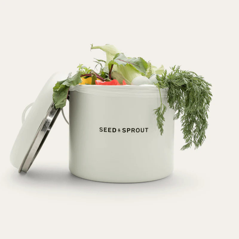 Seed & Sprout - Mushroom Kitchen Stainless Steel - Compost Bin