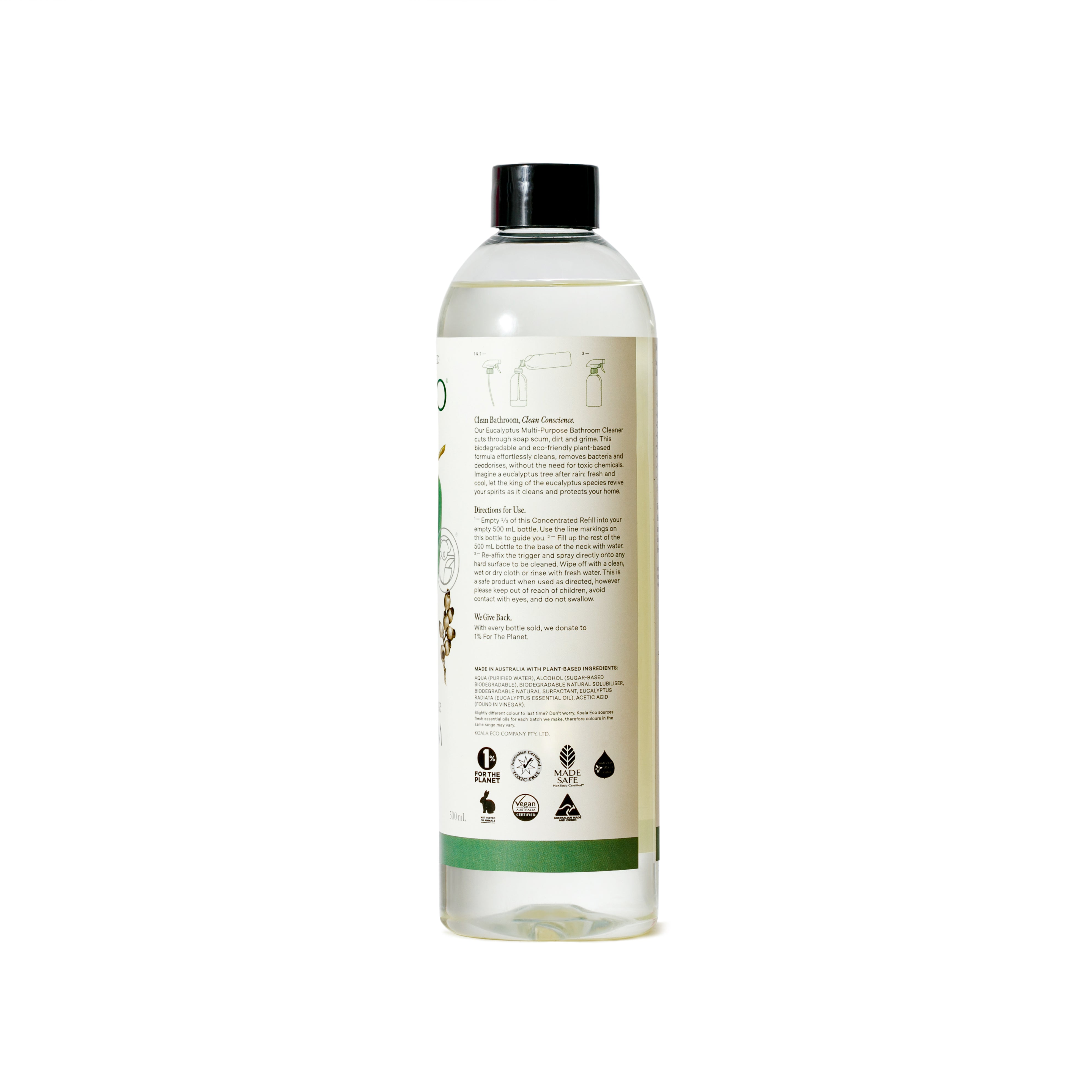 Koala Eco - Natural Eucalyptus Radiata Multi-Purpose Concentrated Refill - Bathroom Cleaner