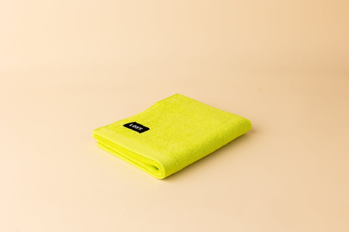 Lost Towels Chartreuse hand towel