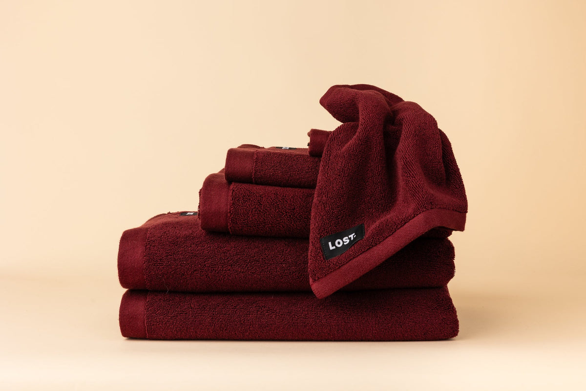 Lost Towels Mulberry full towel set styled