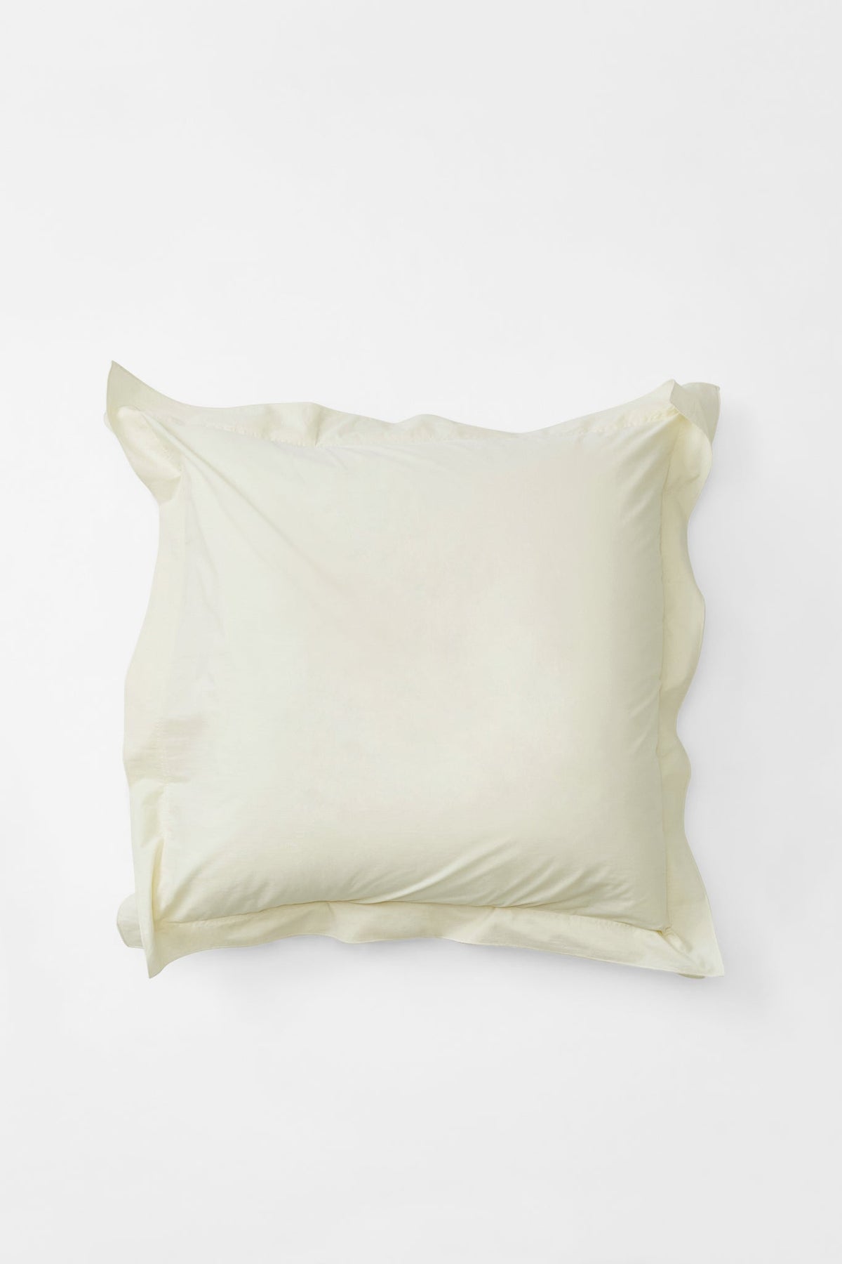 Studio Sutram Canvas euro pillowcase pair with colour-matched embroidered border