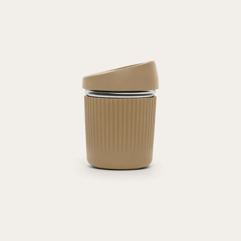Seed & Sprout Praline Reusable Glass Coffee Cup 8oz