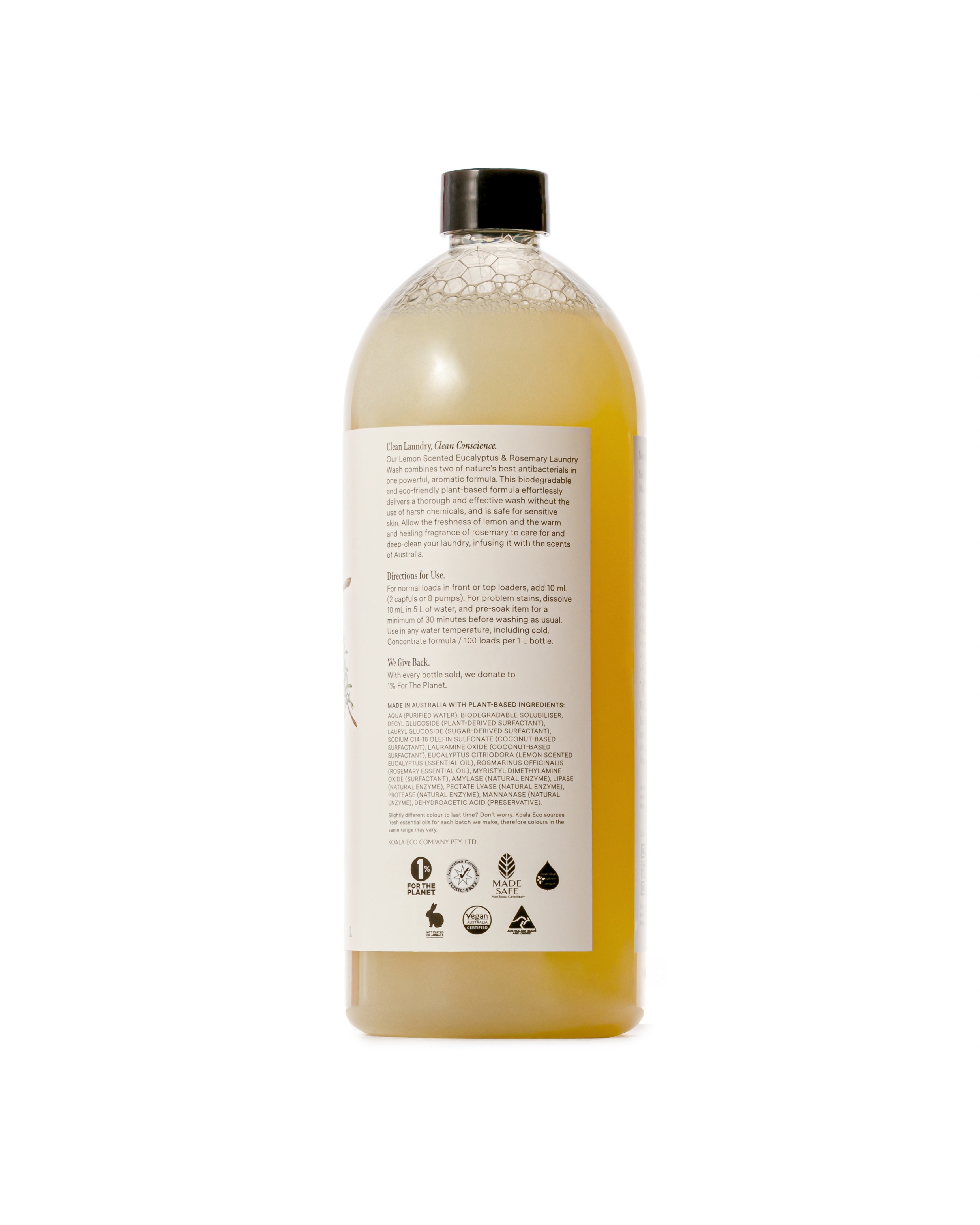 Koala Eco - Natural Lemon Scented Eucalyptus & Rosemary - Laundry Wash