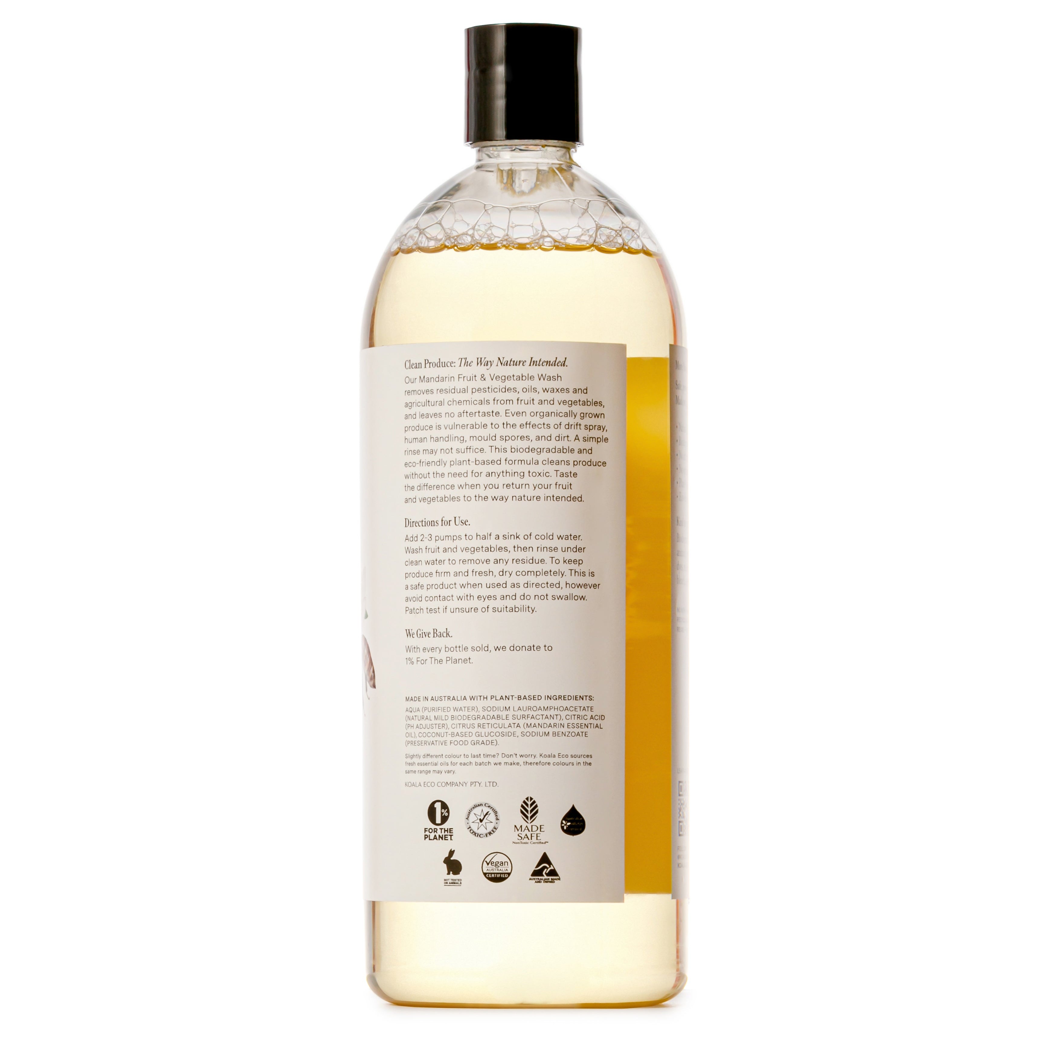 Koala Eco -  Natural Mandarin Essential Oil Refill - Fruit & Vegetable Wash