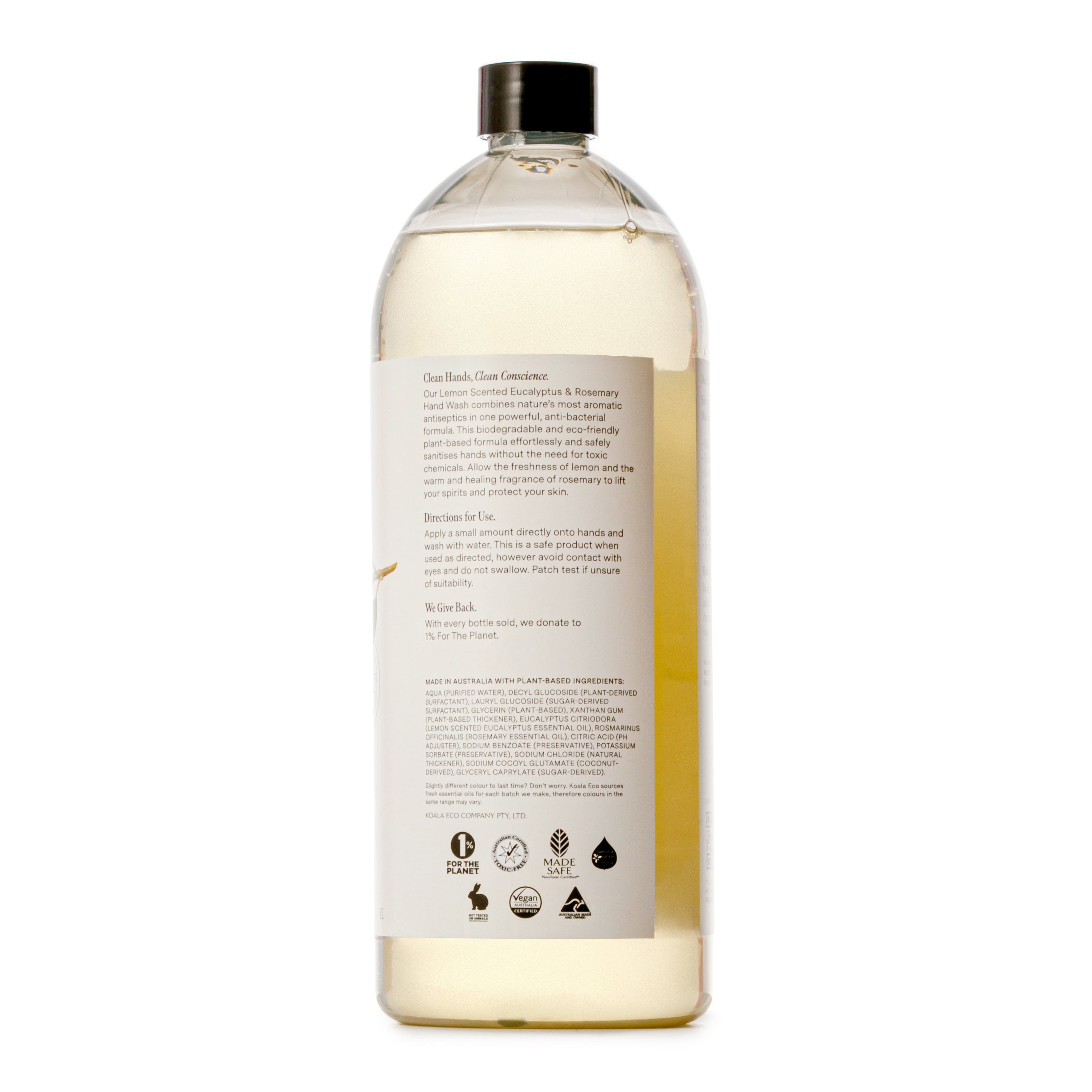 Koala Eco -  Natural Lemon-Scented Eucalyptus and Rosemary Refill - Hand Wash