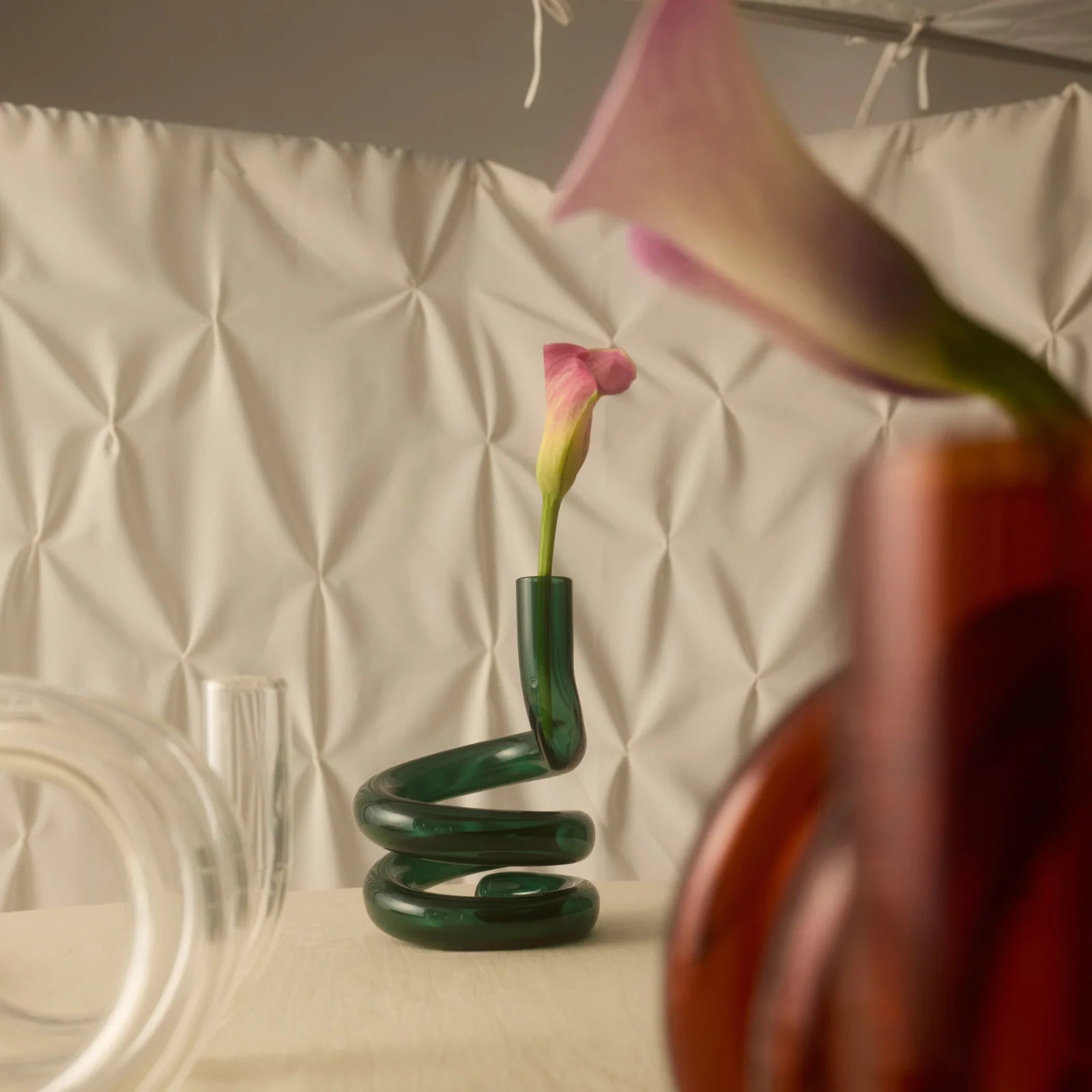 House of Nunu - Teal Glass Cobra - Vase