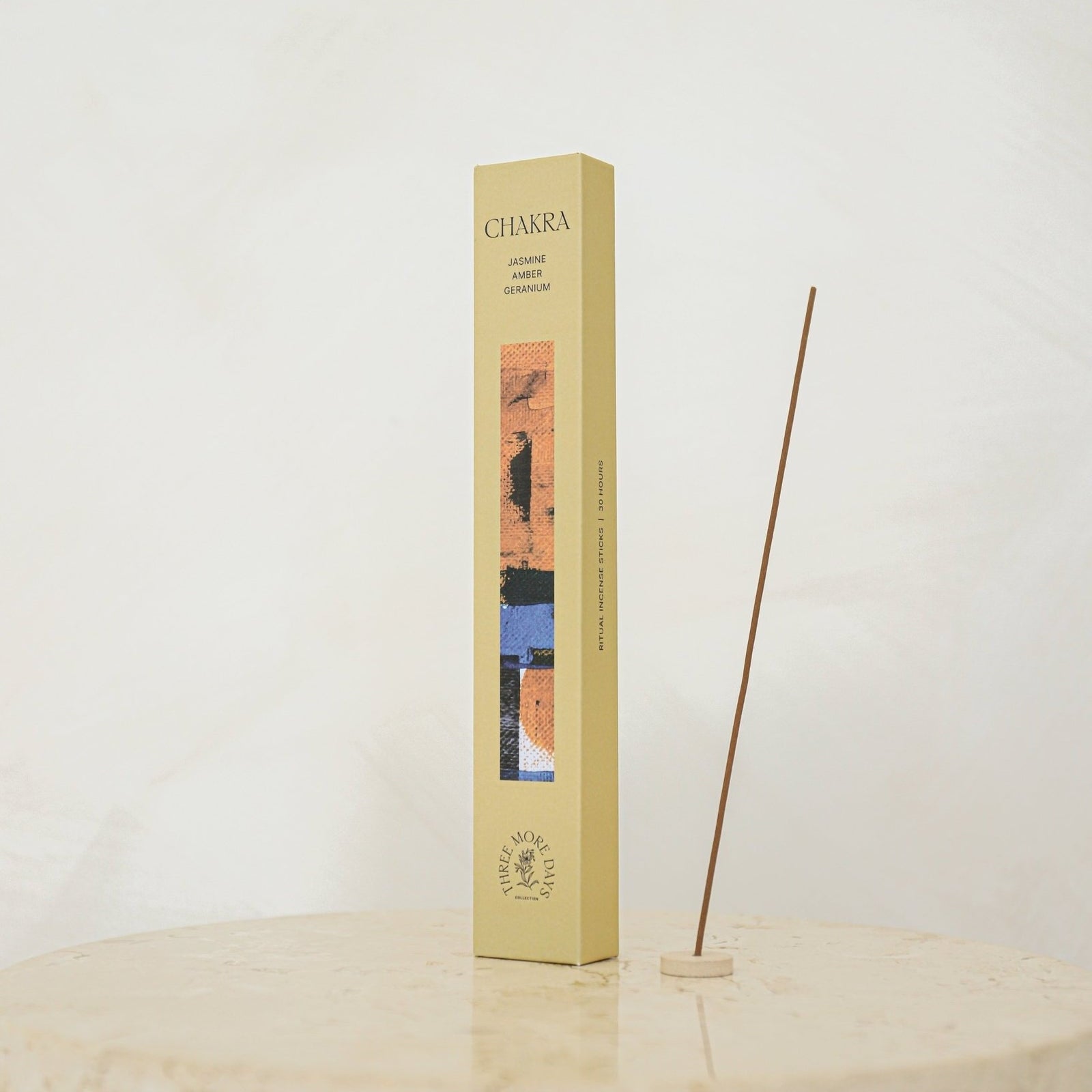 Three More Days - Chakra Jasmine, Amber, Geranium - Incense Sticks