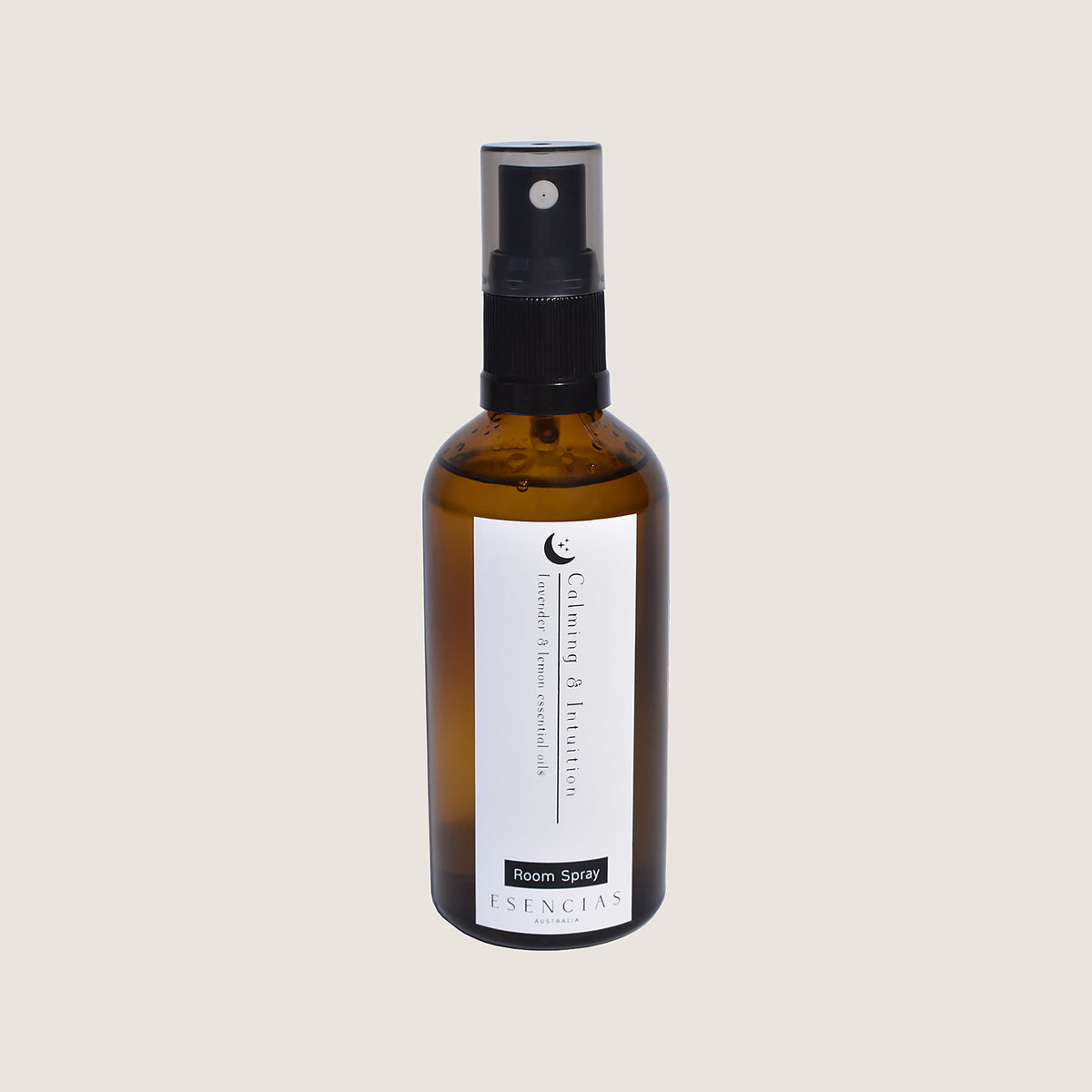 Esencias Calming & Intuition room spray 100ml in amber glass with lavender and lemon