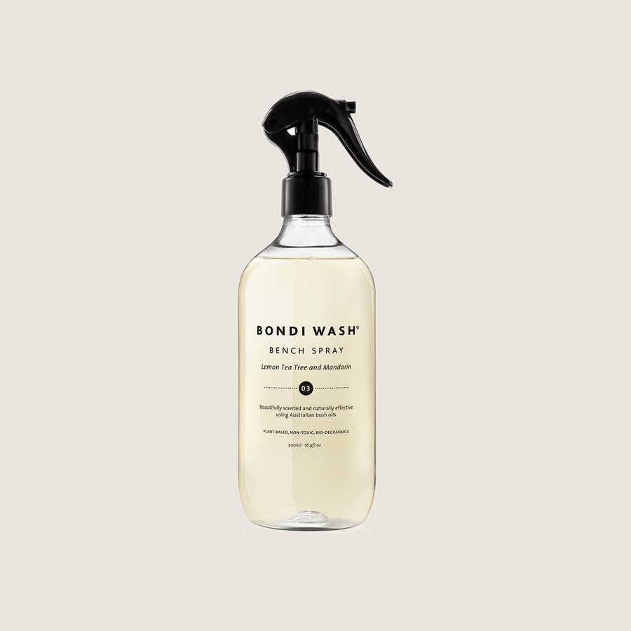 Bondi Wash Lemon Tea Tree & Mandarin Bench Spray, 500ml trigger bottle