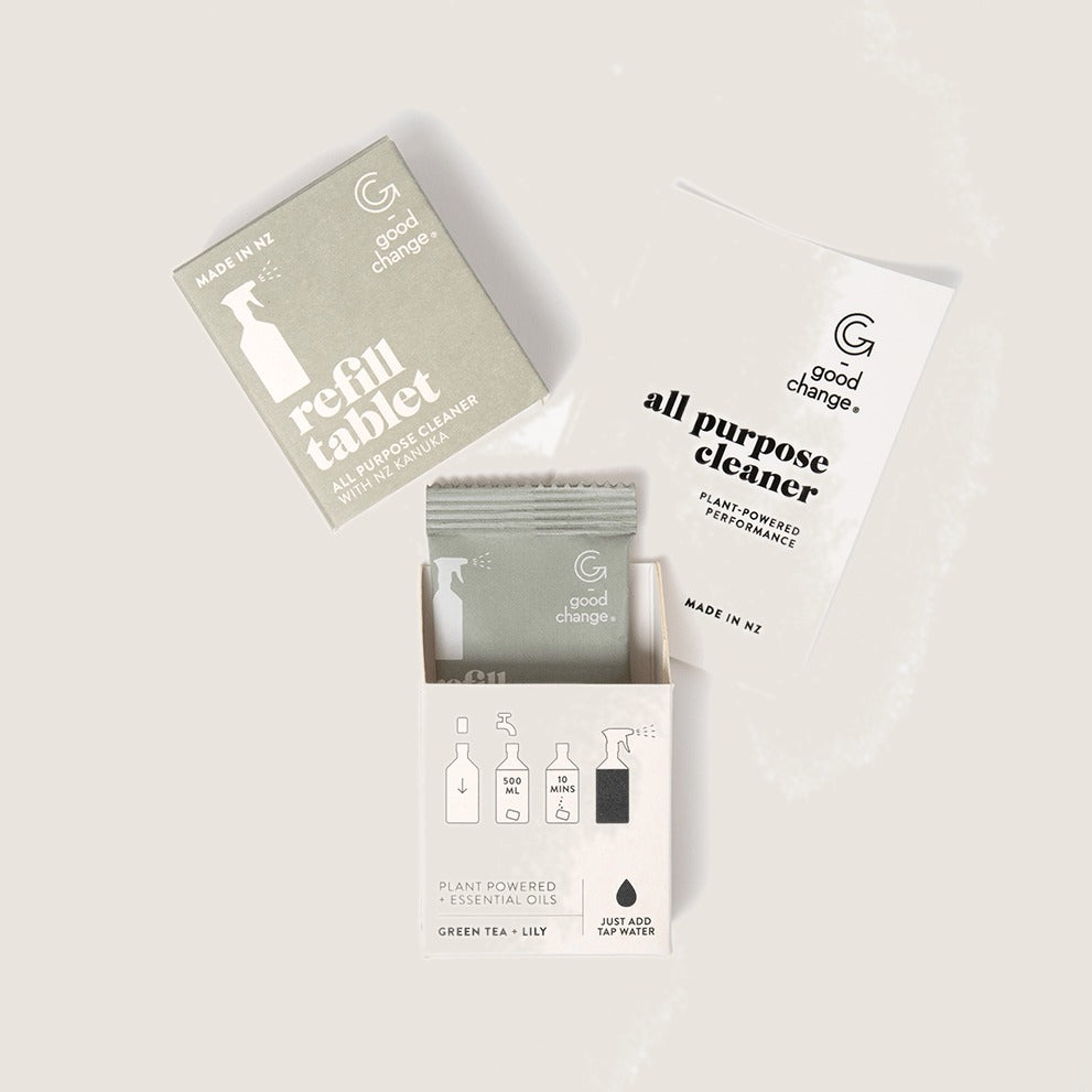 Good Change All Purpose refill tablet in Green Tea and Lily with NZ Kanuka