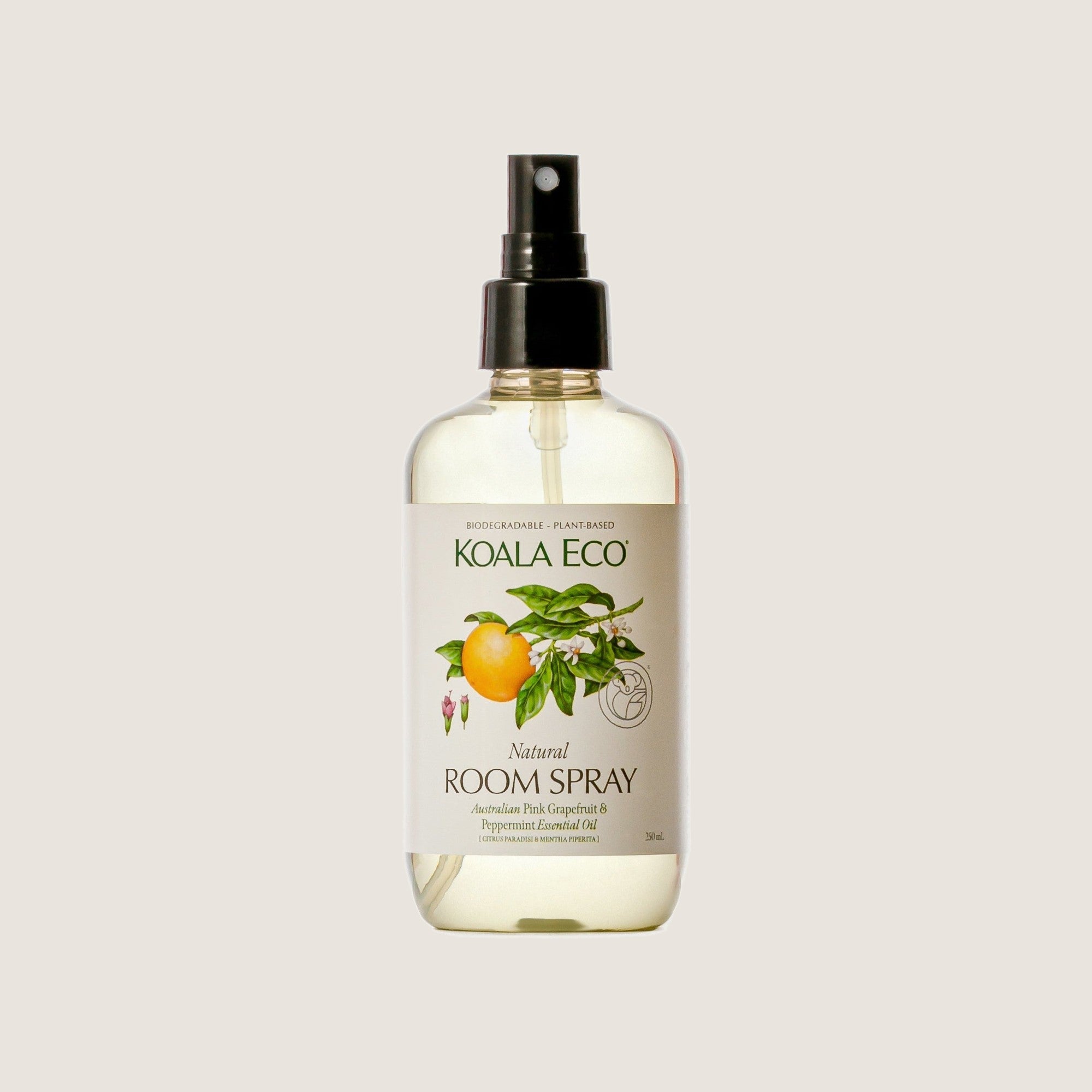Koala Eco Pink Grapefruit & Peppermint room spray, 250ml recycled bottle