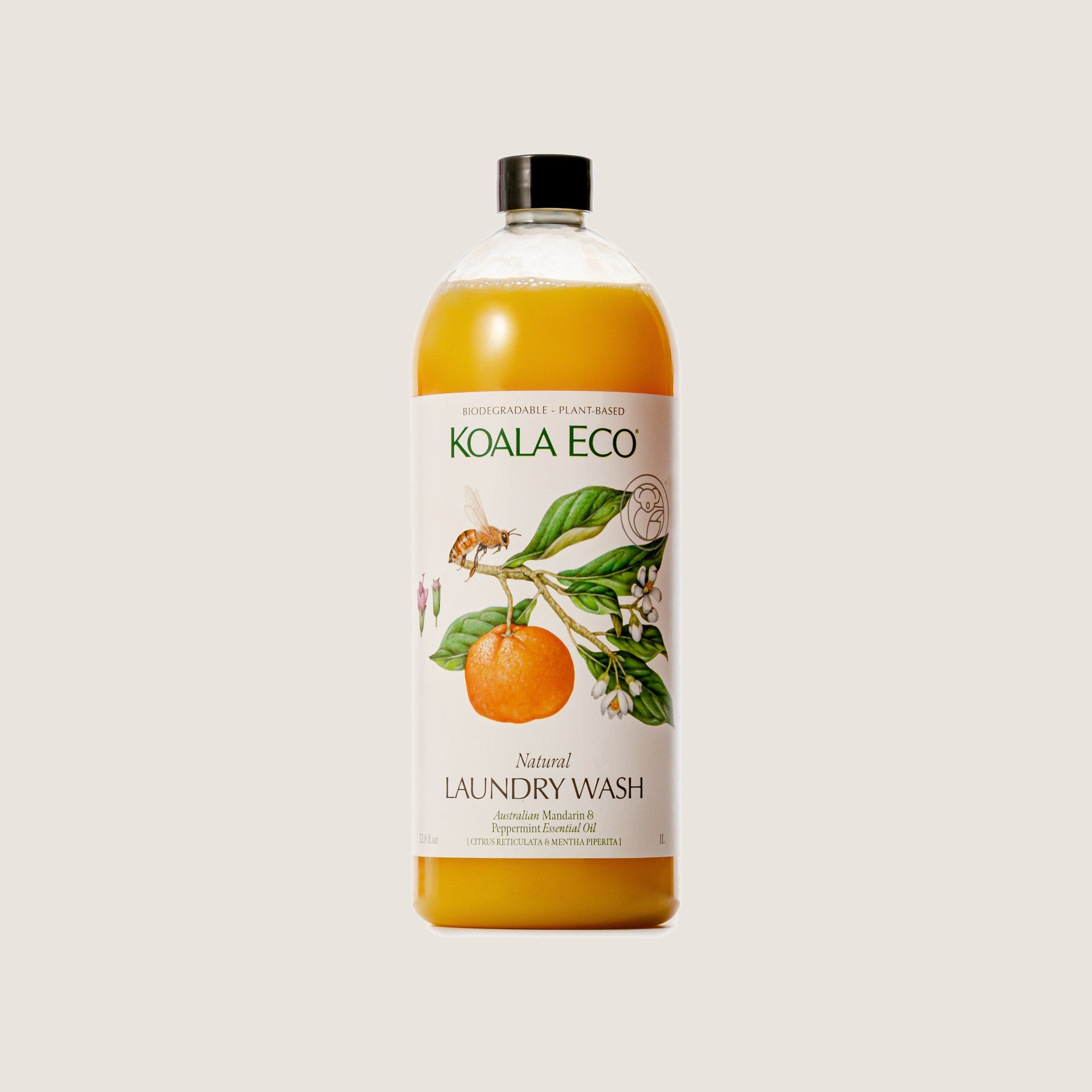 Koala Eco Mandarin & Peppermint laundry wash, 1L recycled bottle