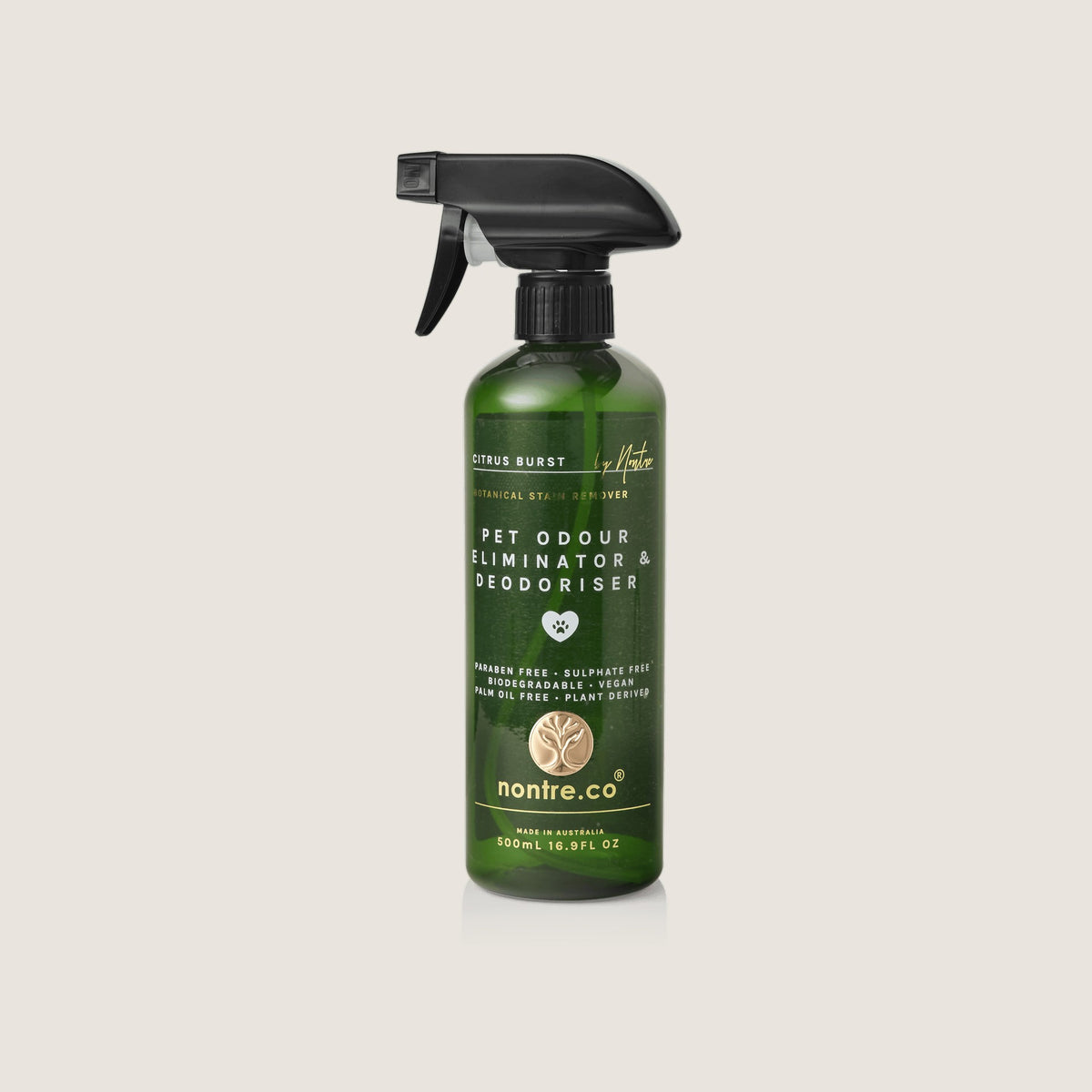 Nontre.co Citrus Burst Pet Odour Eliminator and Deodoriser 500ml spray bottle
