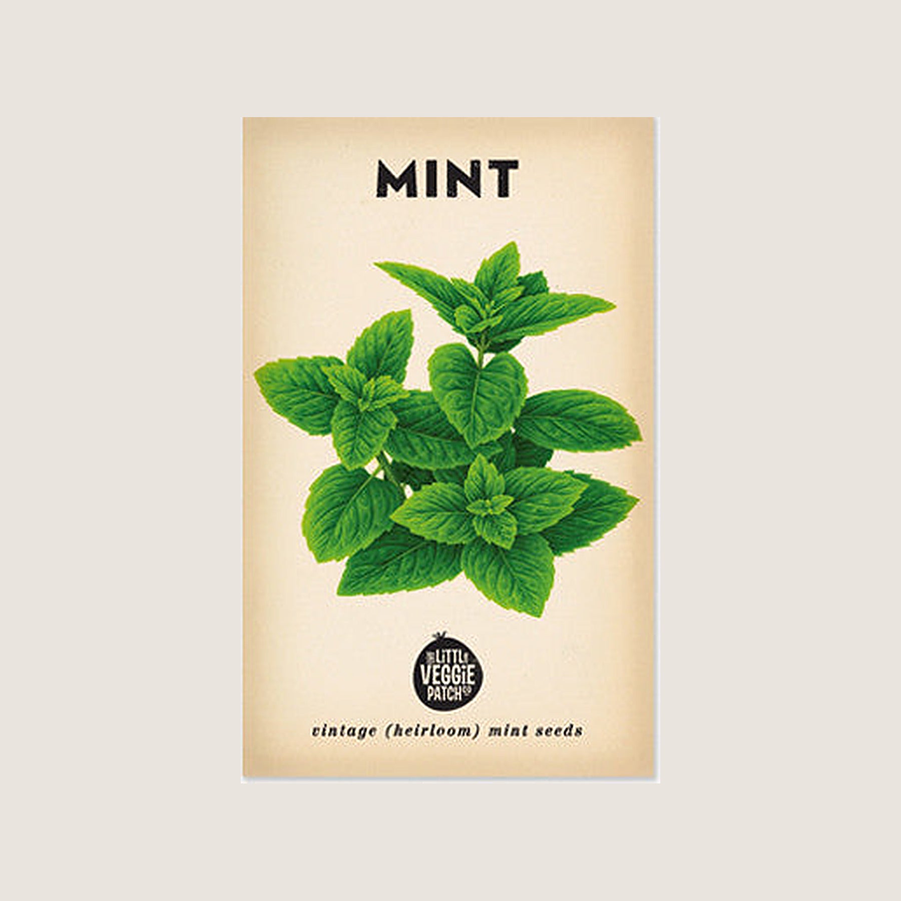The Little Veggie Patch Co Mint Peppermint heirloom seed packet