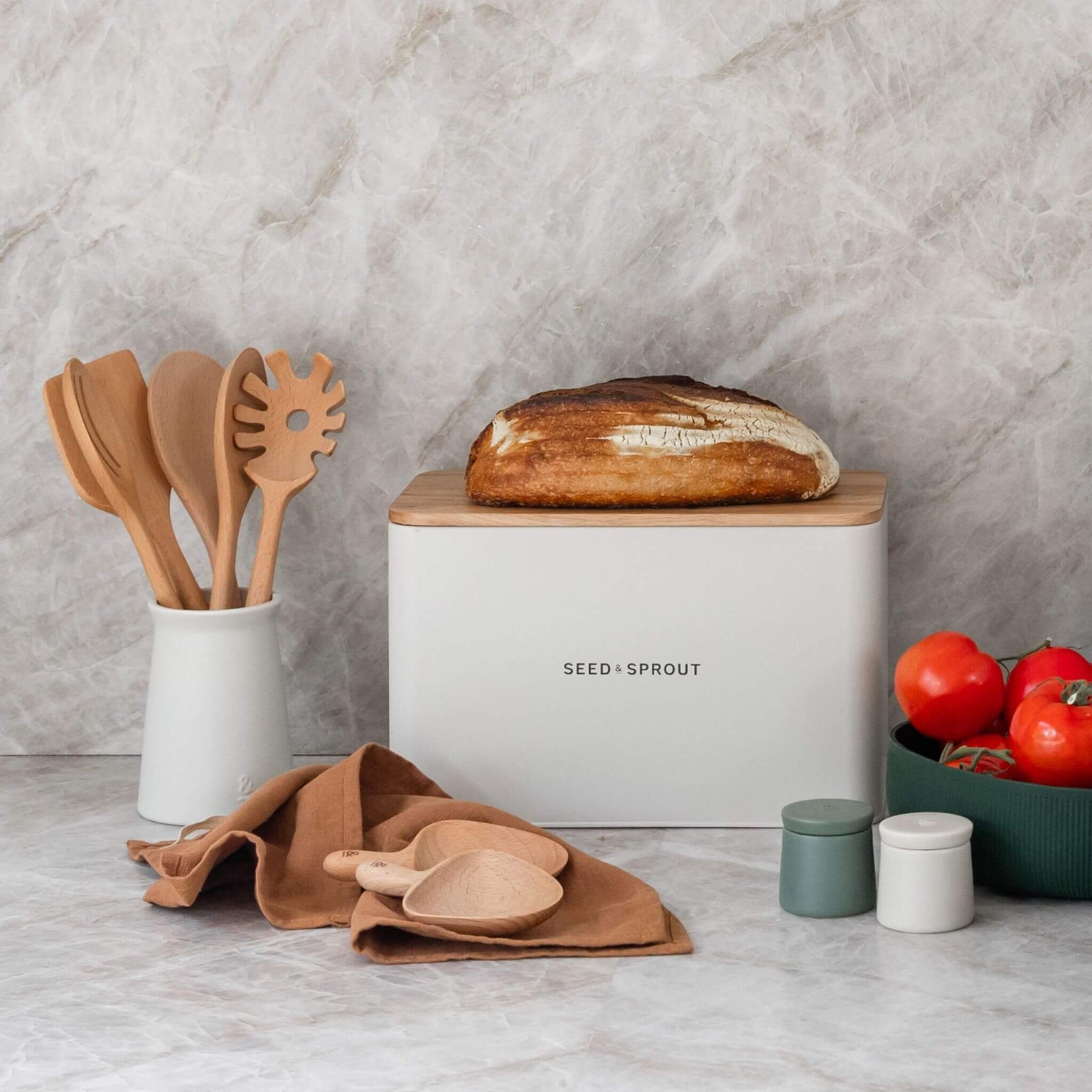 Seed & Sprout - Mushroom Stainless Steel - Bread Box